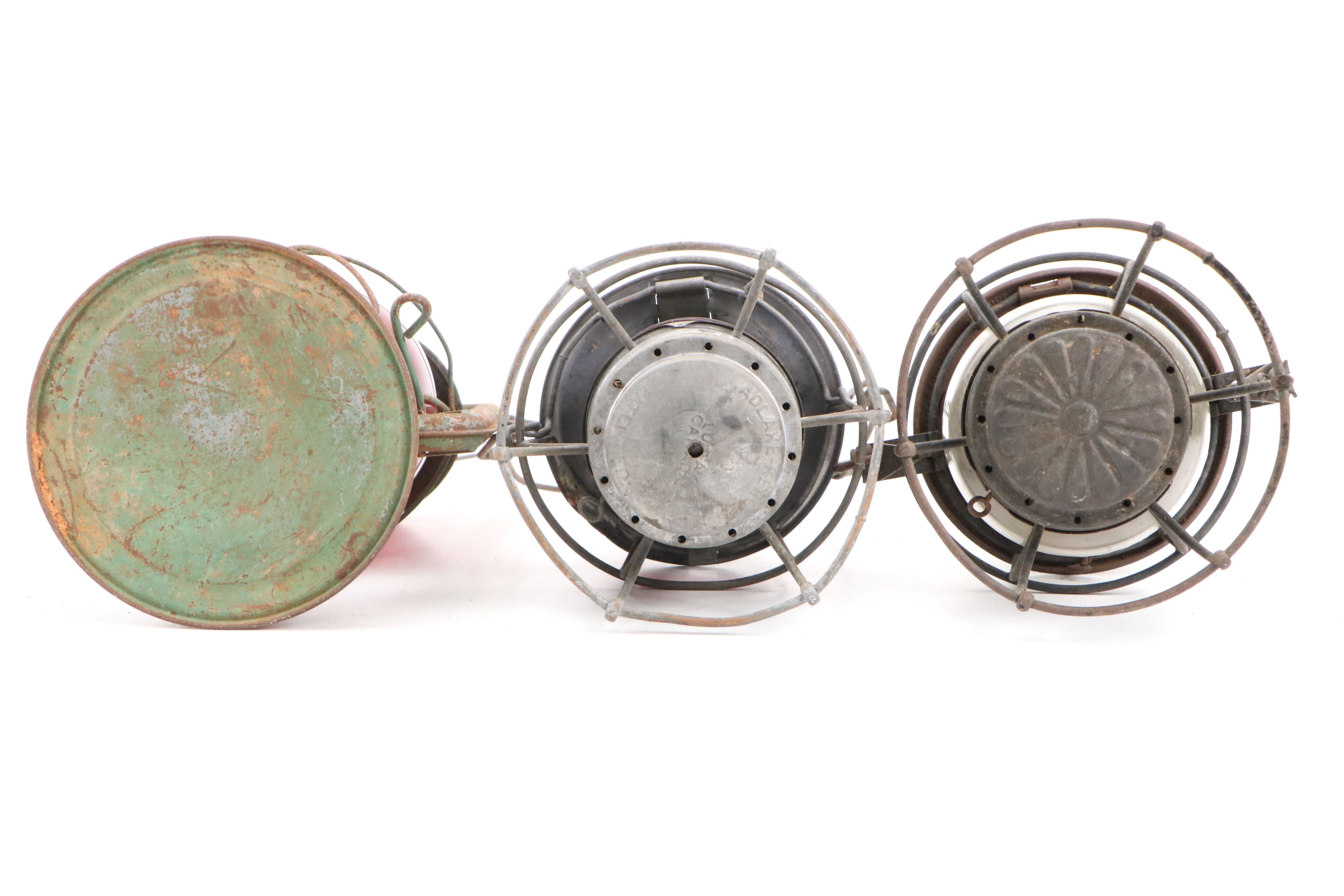 Chesapeake & Ohio Railroad Kerosene Lamp with Adlake and Other Red Glass Lamp