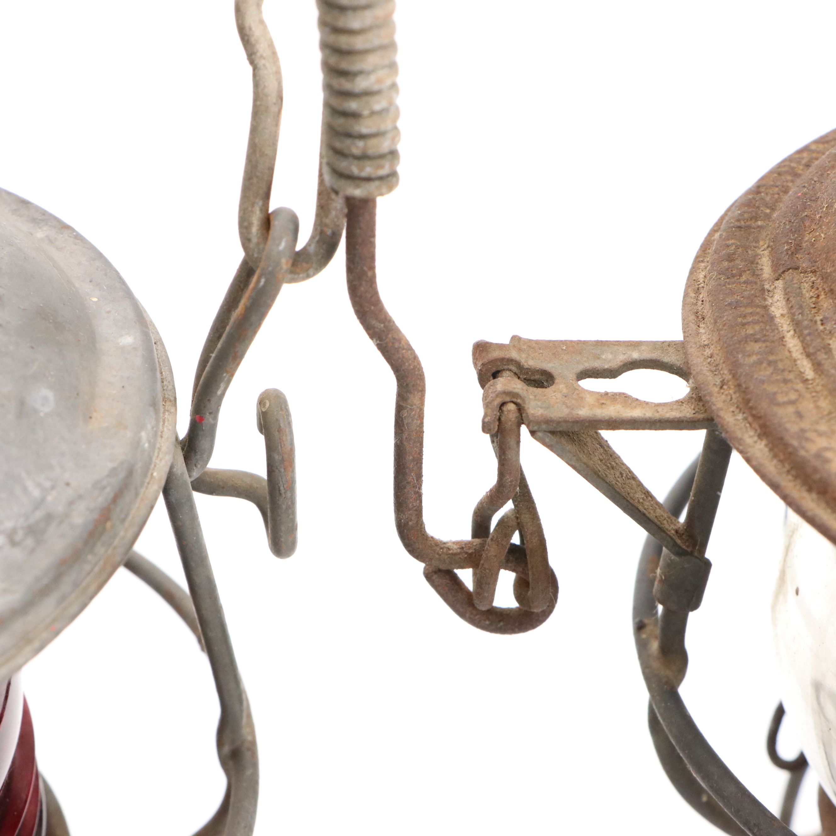 Chesapeake & Ohio Railroad Kerosene Lamp with Adlake and Other Red Glass Lamp