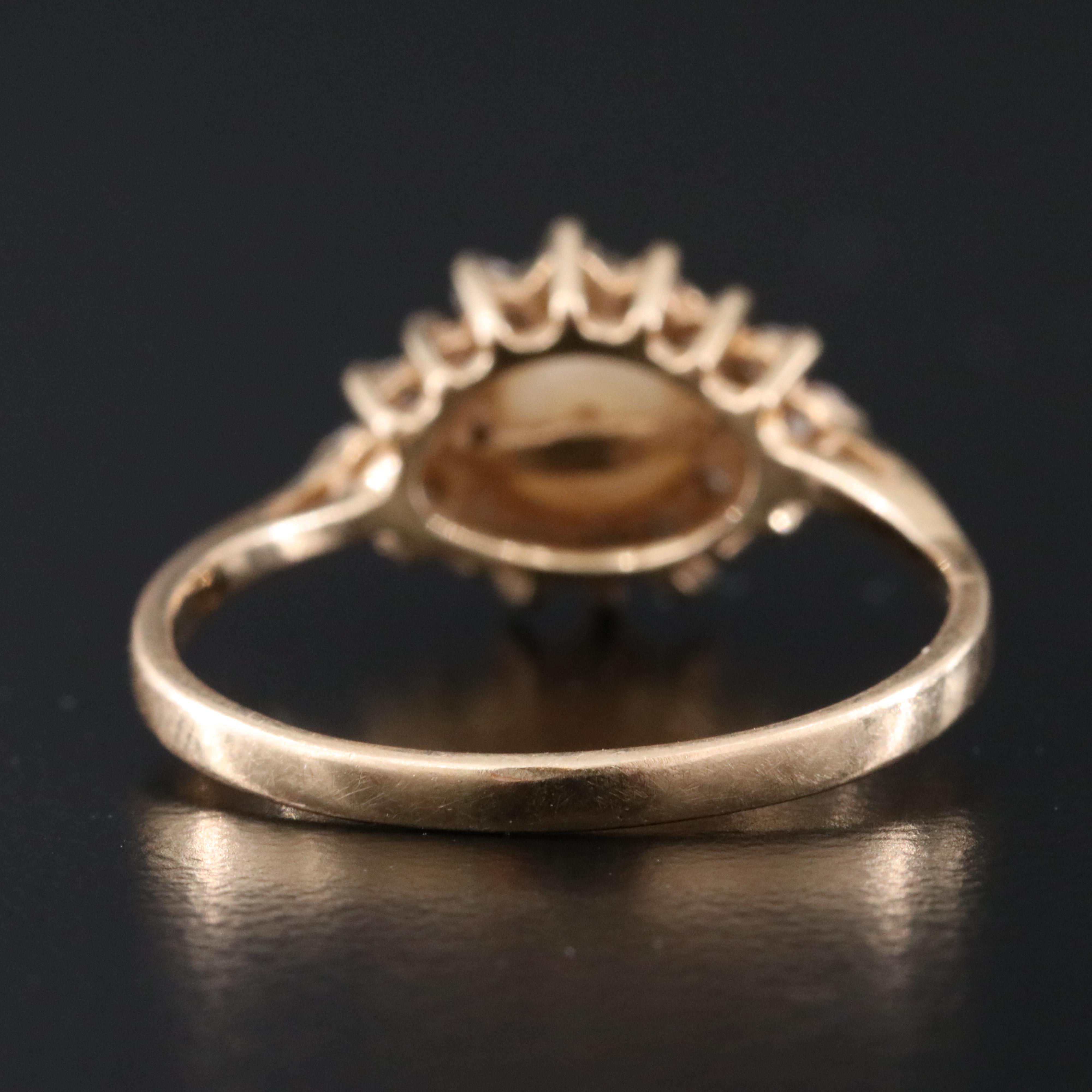 14K Pearl and 0.30 CTW Diamond Ring