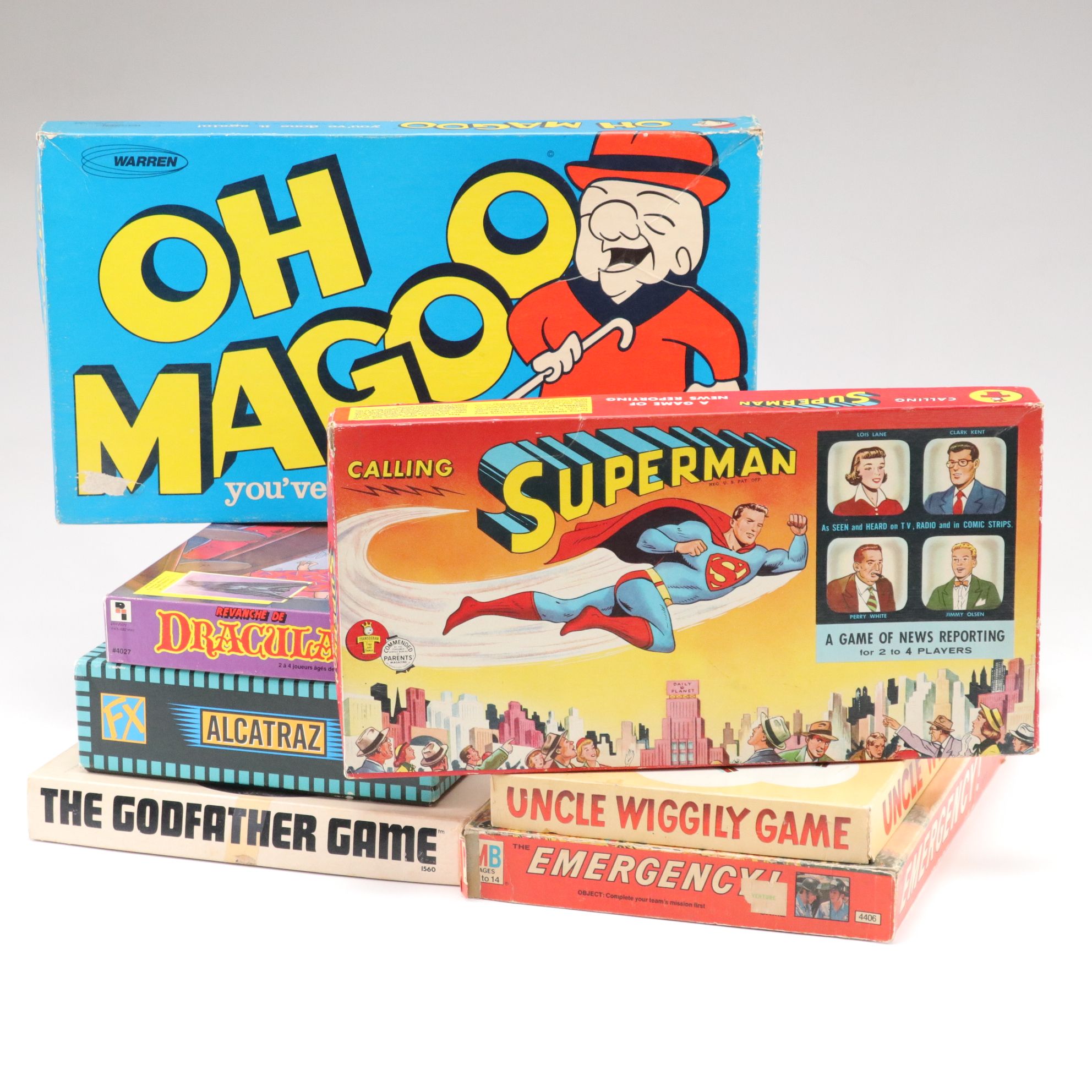 "Oh Magoo" and "Calling Superman" in Collection of Board Games