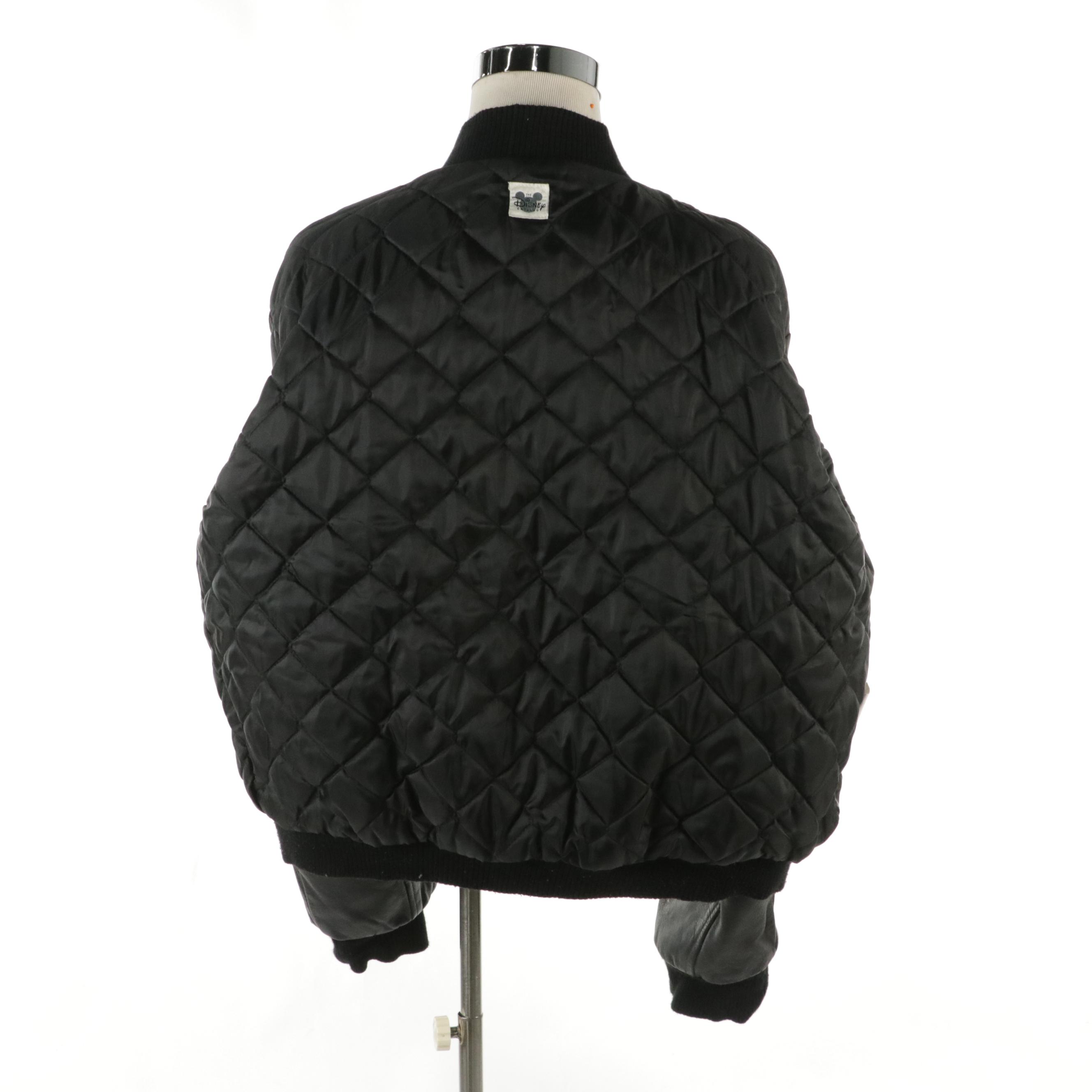 Men's The Disney Catalog Walt Disney World 2000 Black Wool Bomber Jacket