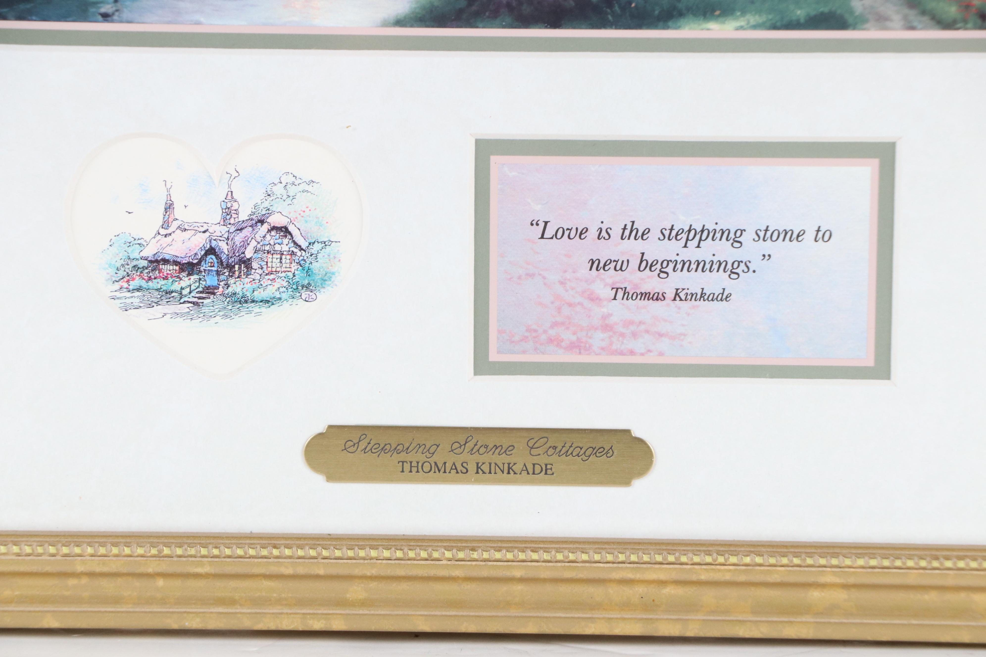 Thomas Kinkade Offset Lithograph "Stepping Stone Cottages," 1996