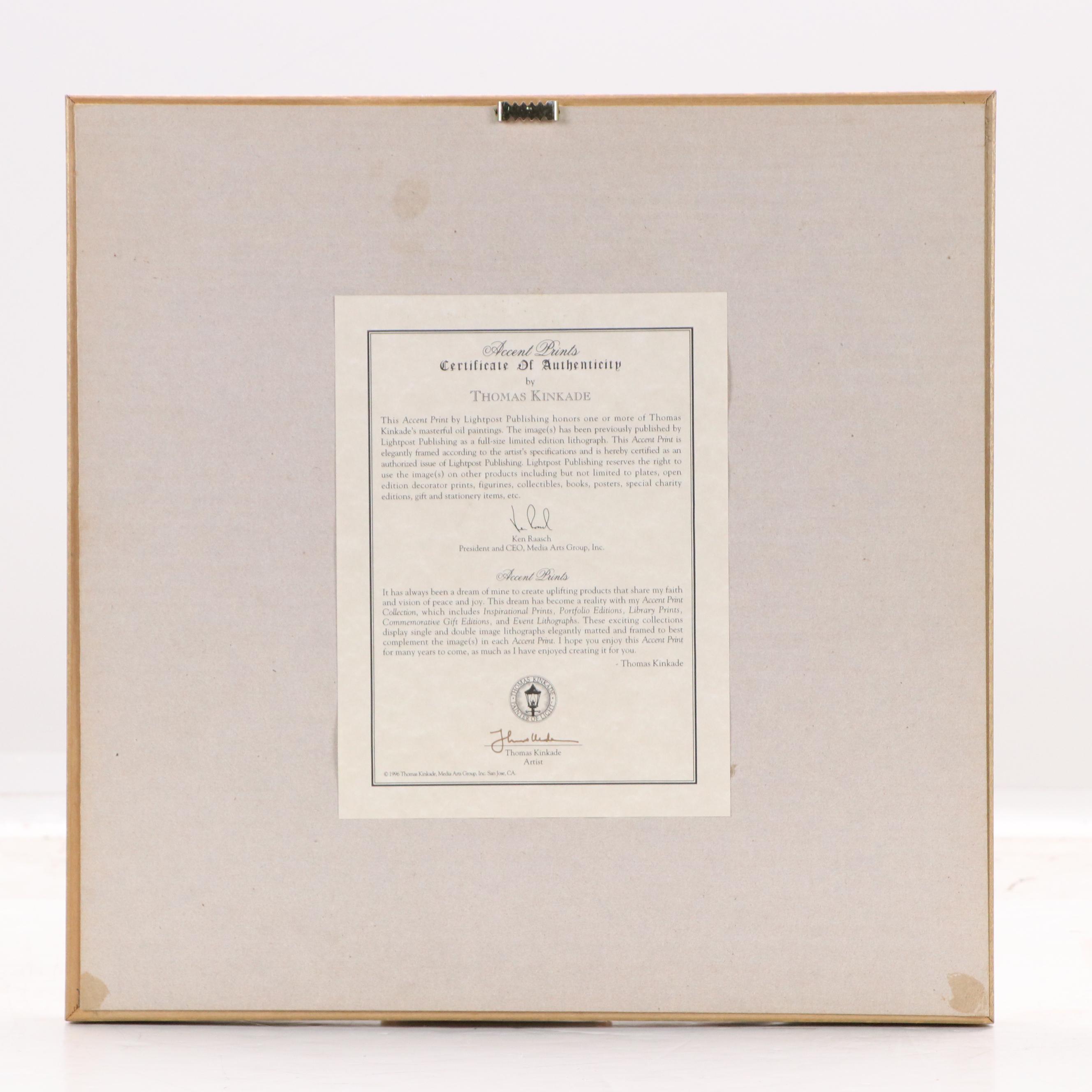 Thomas Kinkade Offset Lithograph "Stepping Stone Cottages," 1996