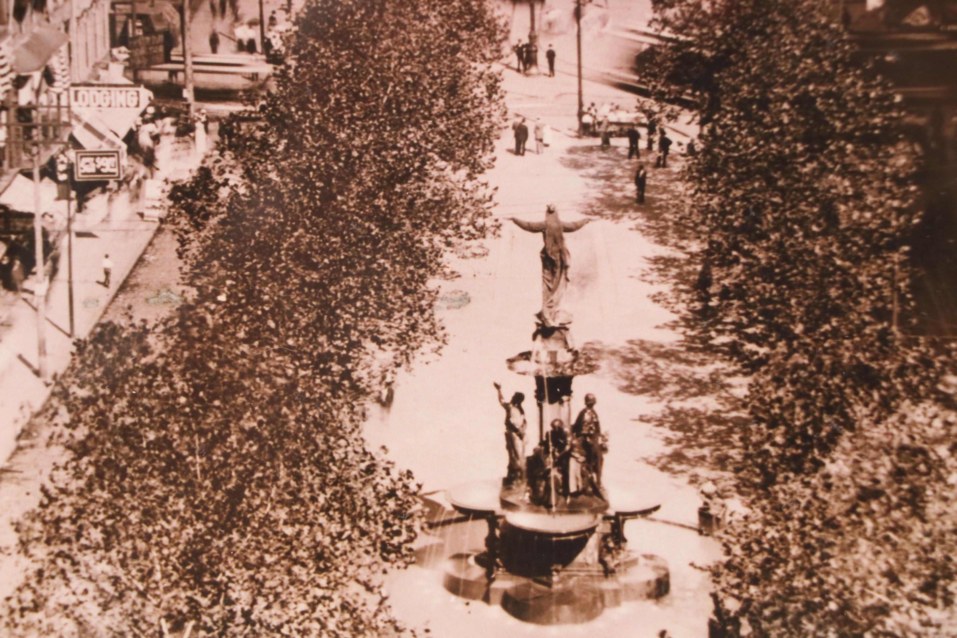 Two Sepia Photographs of Early Downtown Cincinnati, Circa 2010