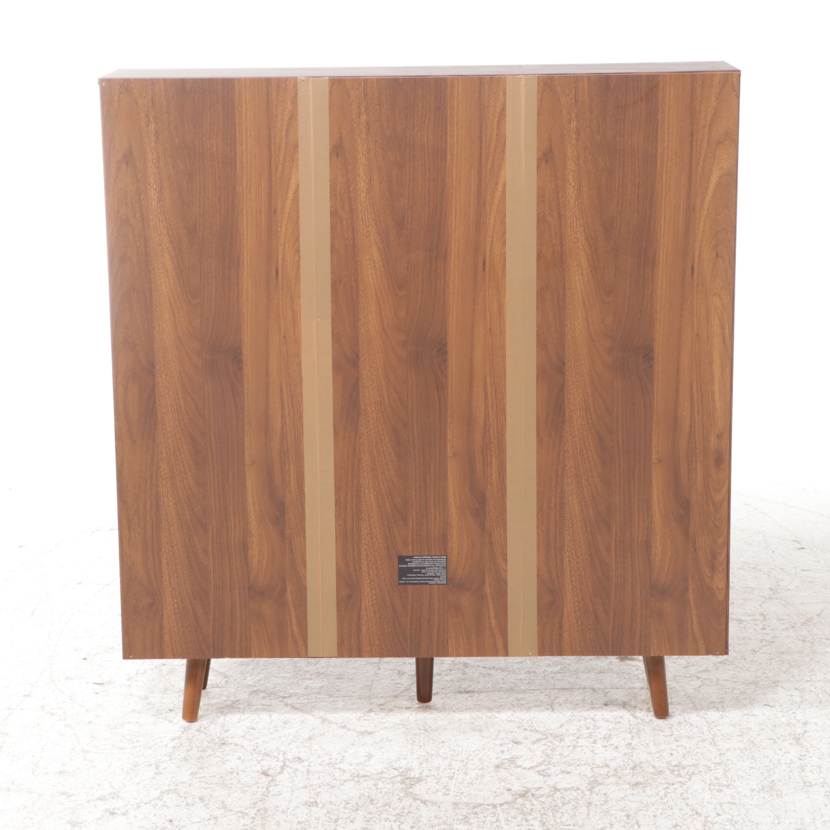 Bestqi Innovation Modernist Bookcase with Wood Grain Finish, 2023