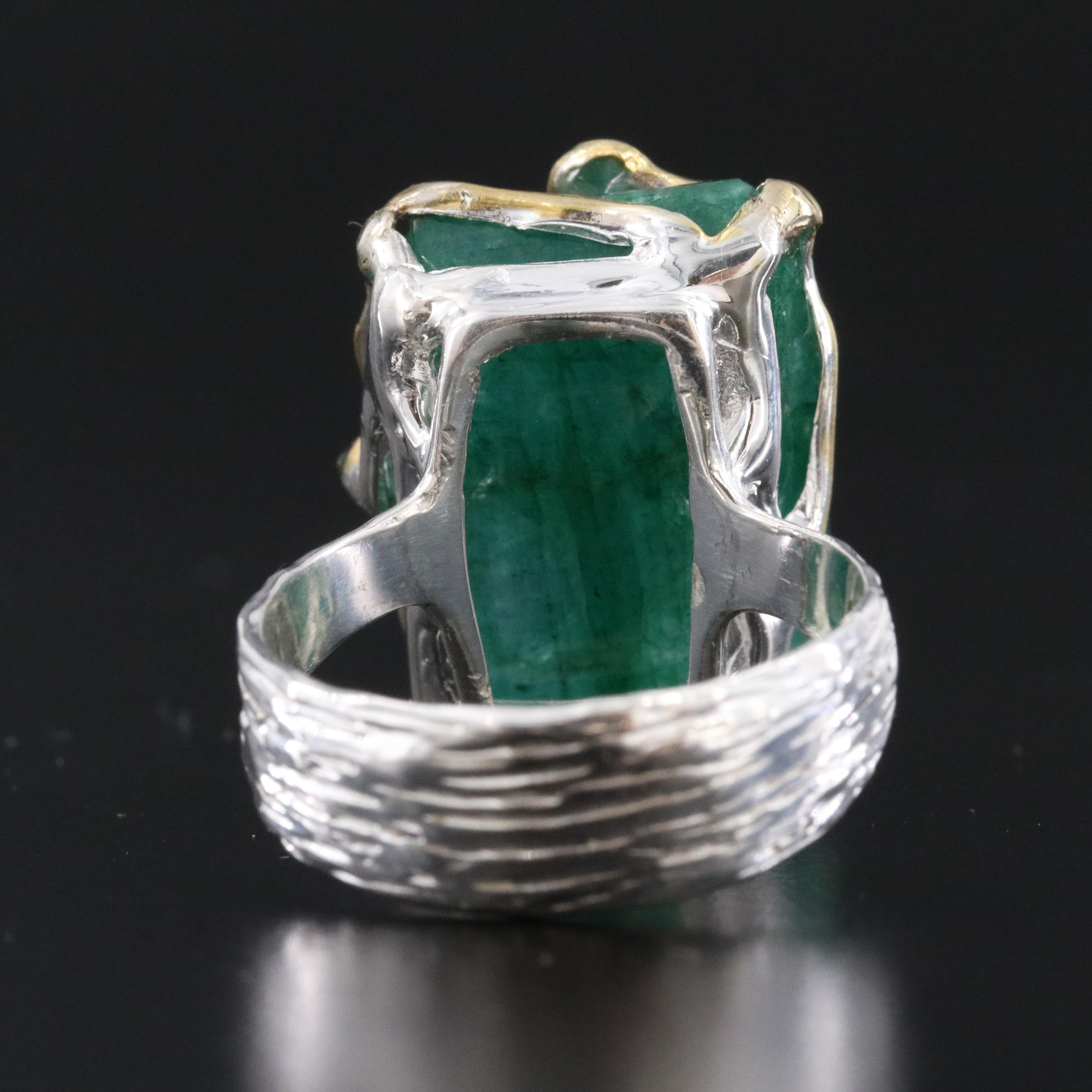 Sterling Beryl, Peridot and Chalcedony Ring