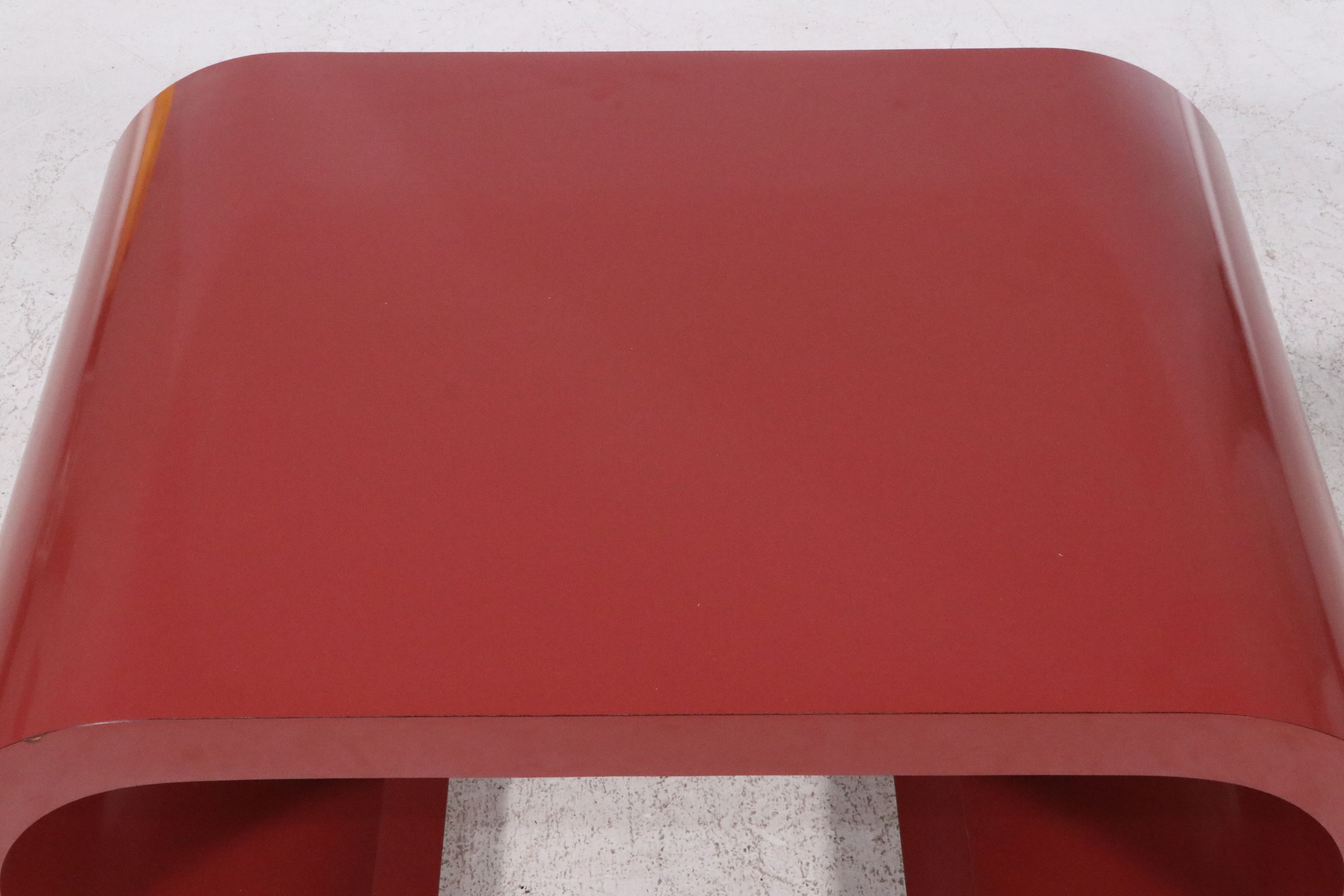 Modernist Coffee Table with Scroll Legs