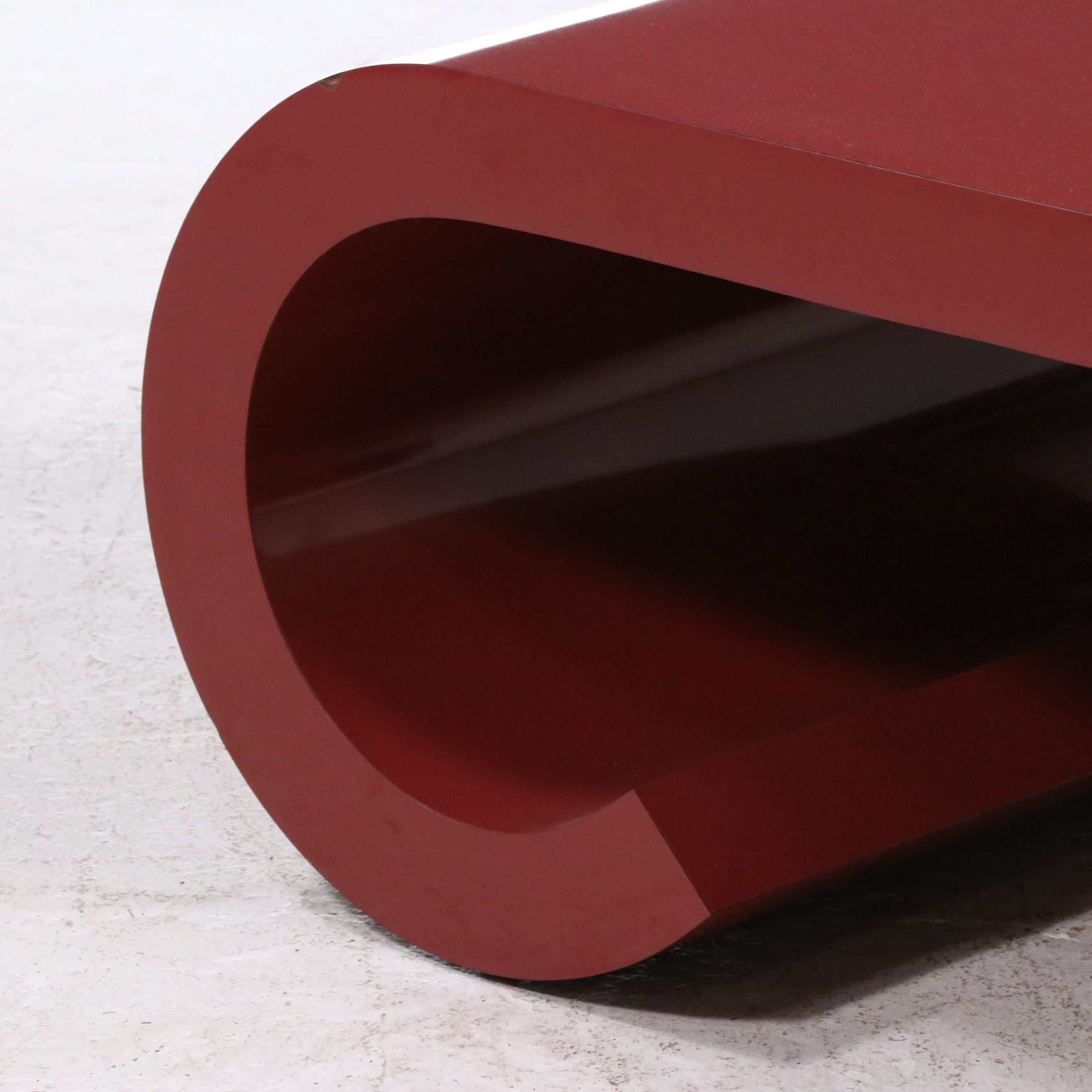 Modernist Coffee Table with Scroll Legs