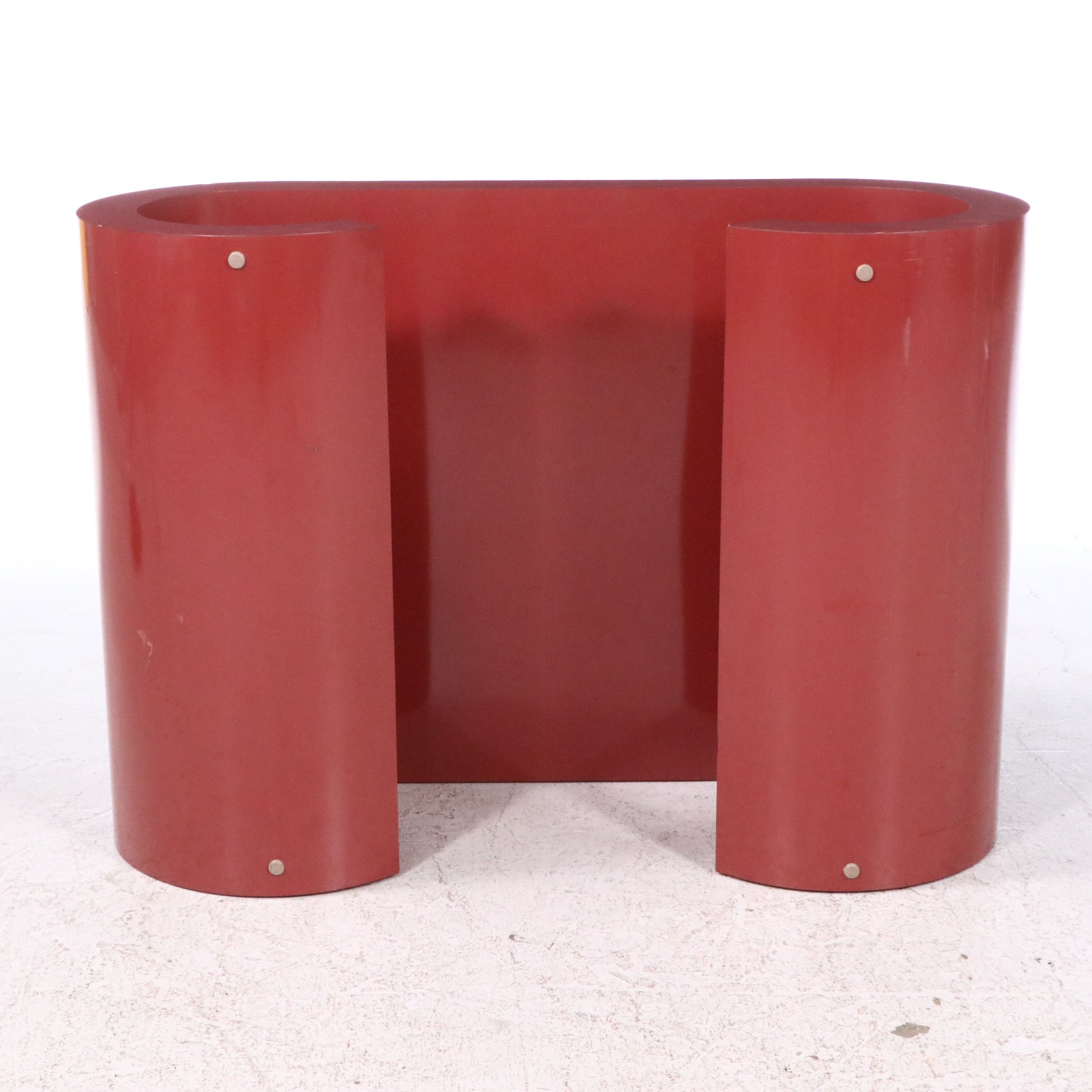 Modernist Coffee Table with Scroll Legs