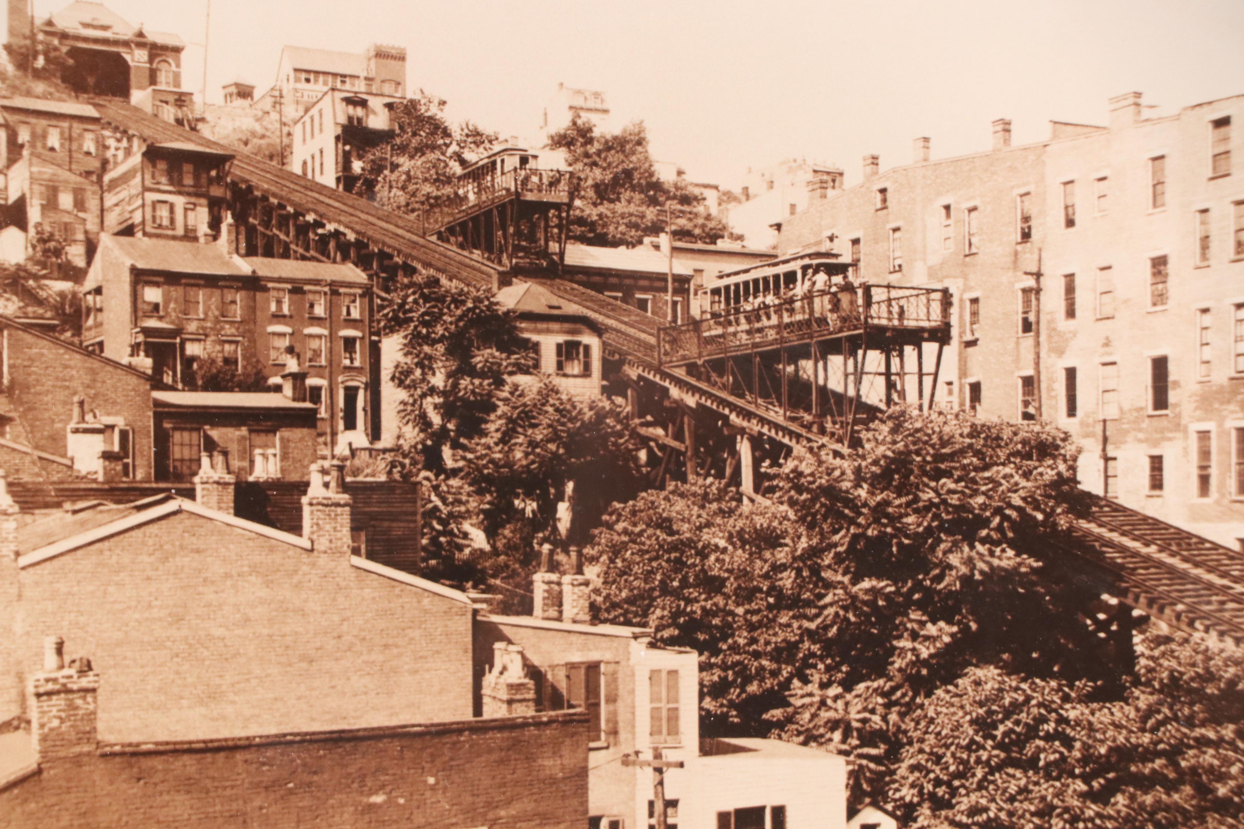 Two Sepia Photographs of Early Cincinnati Scenes, Circa 2010