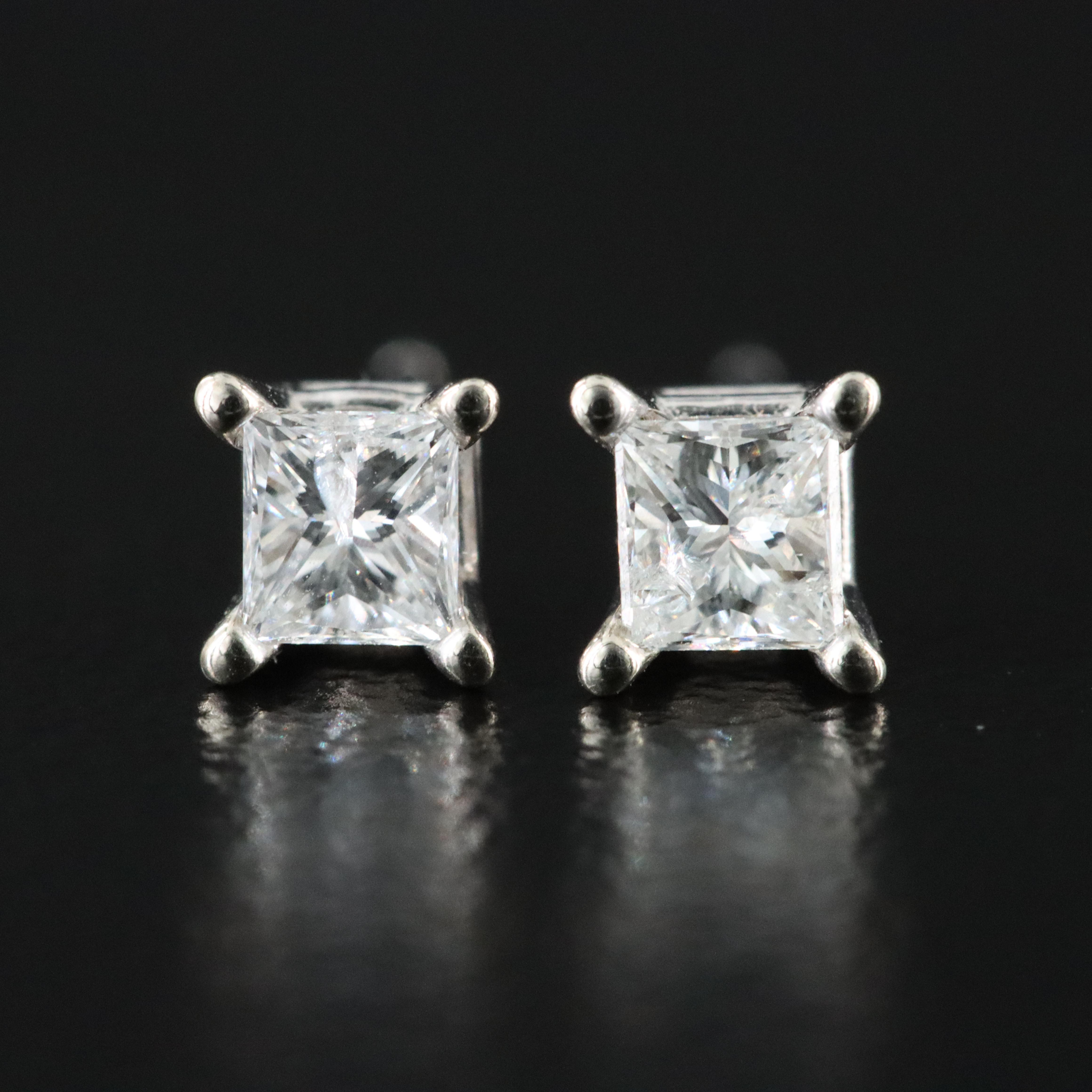 14K 0.36 CTW Diamond Solitaire Earrings