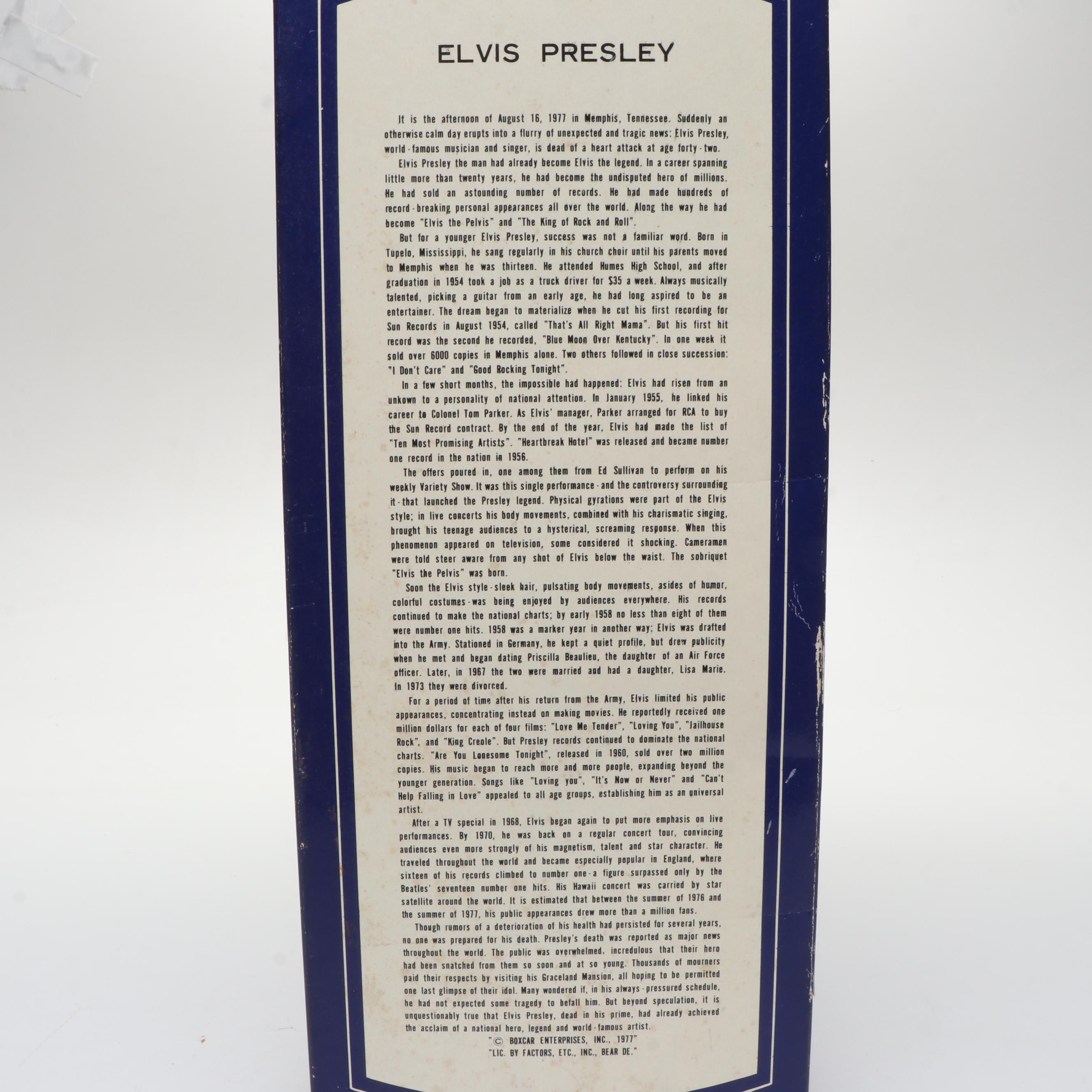 McCormick "Elvis" Porcelain Limited Edition Musical Decanter