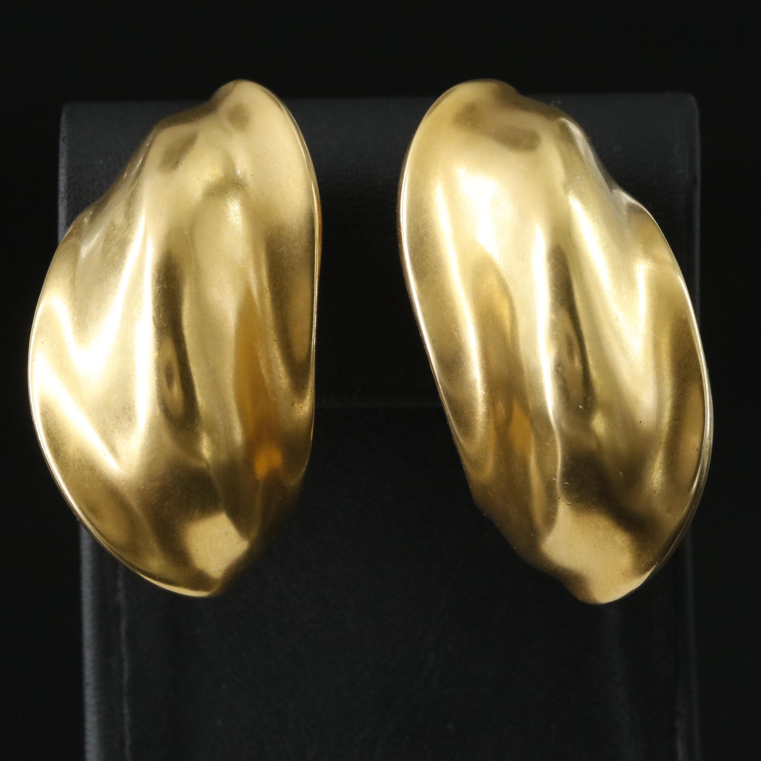 Ribbon Hoop Earrings