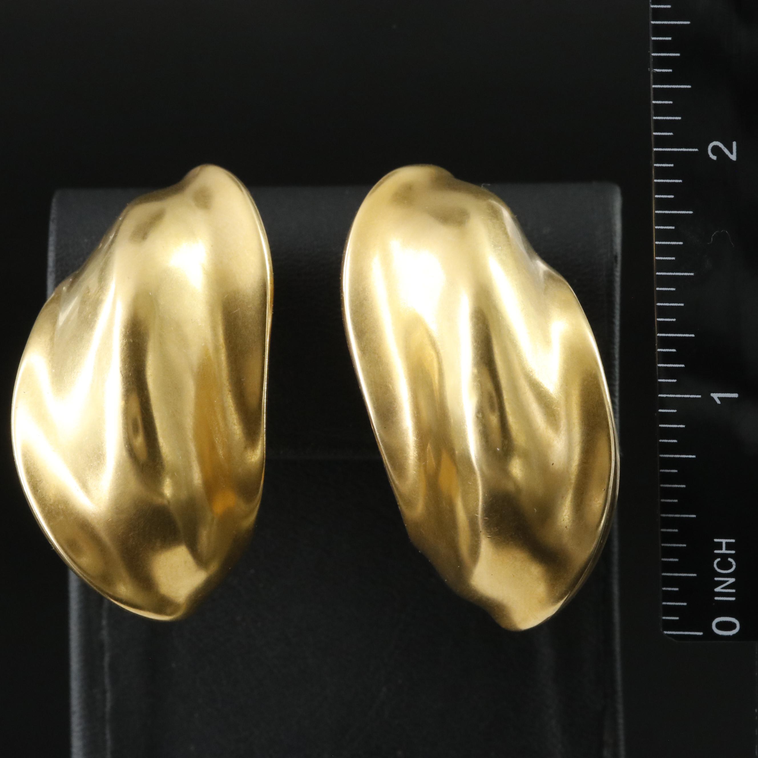 Ribbon Hoop Earrings