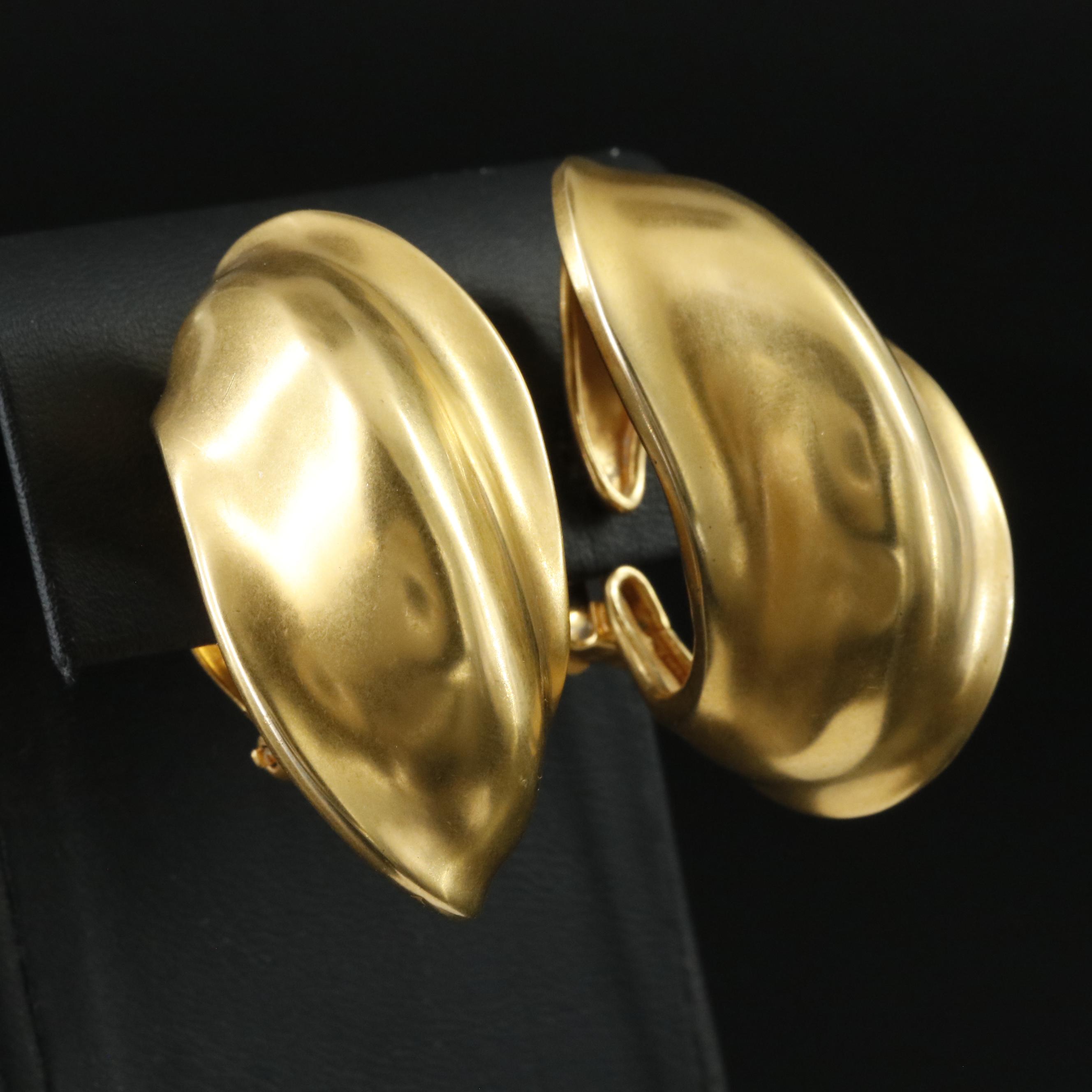 Ribbon Hoop Earrings