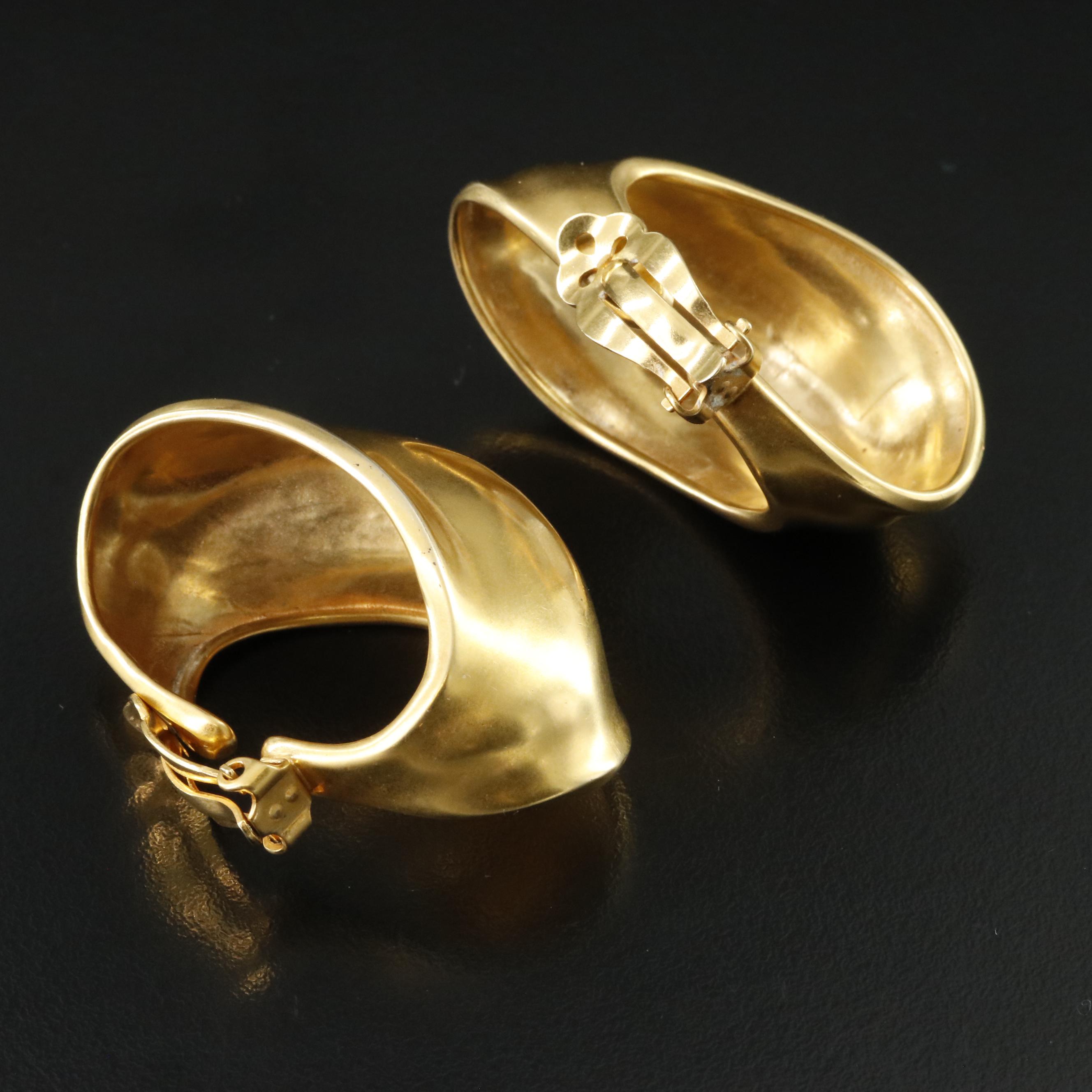 Ribbon Hoop Earrings