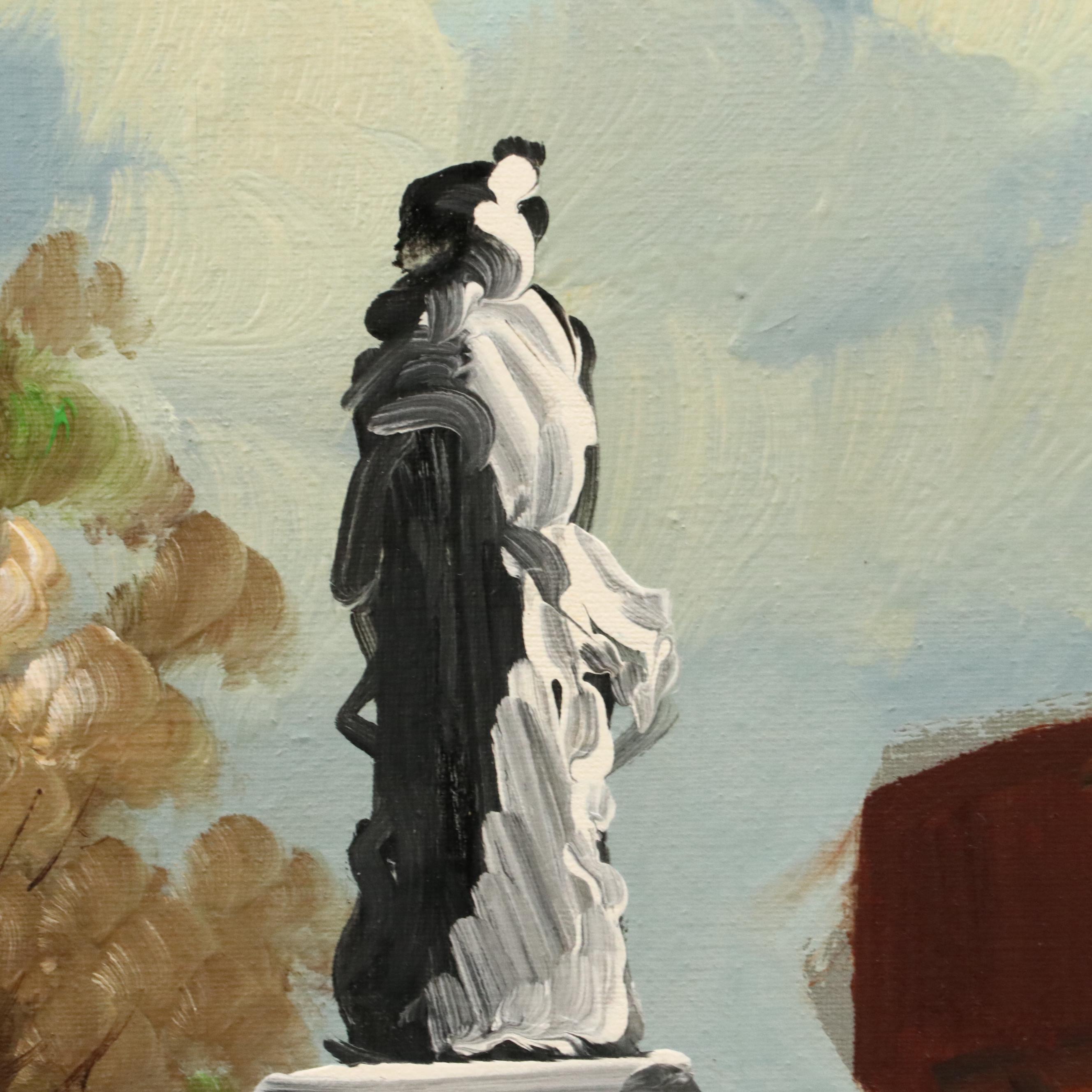 Antonio DeVity Oil Painting of Castel Sant'Angelo, 20th Century