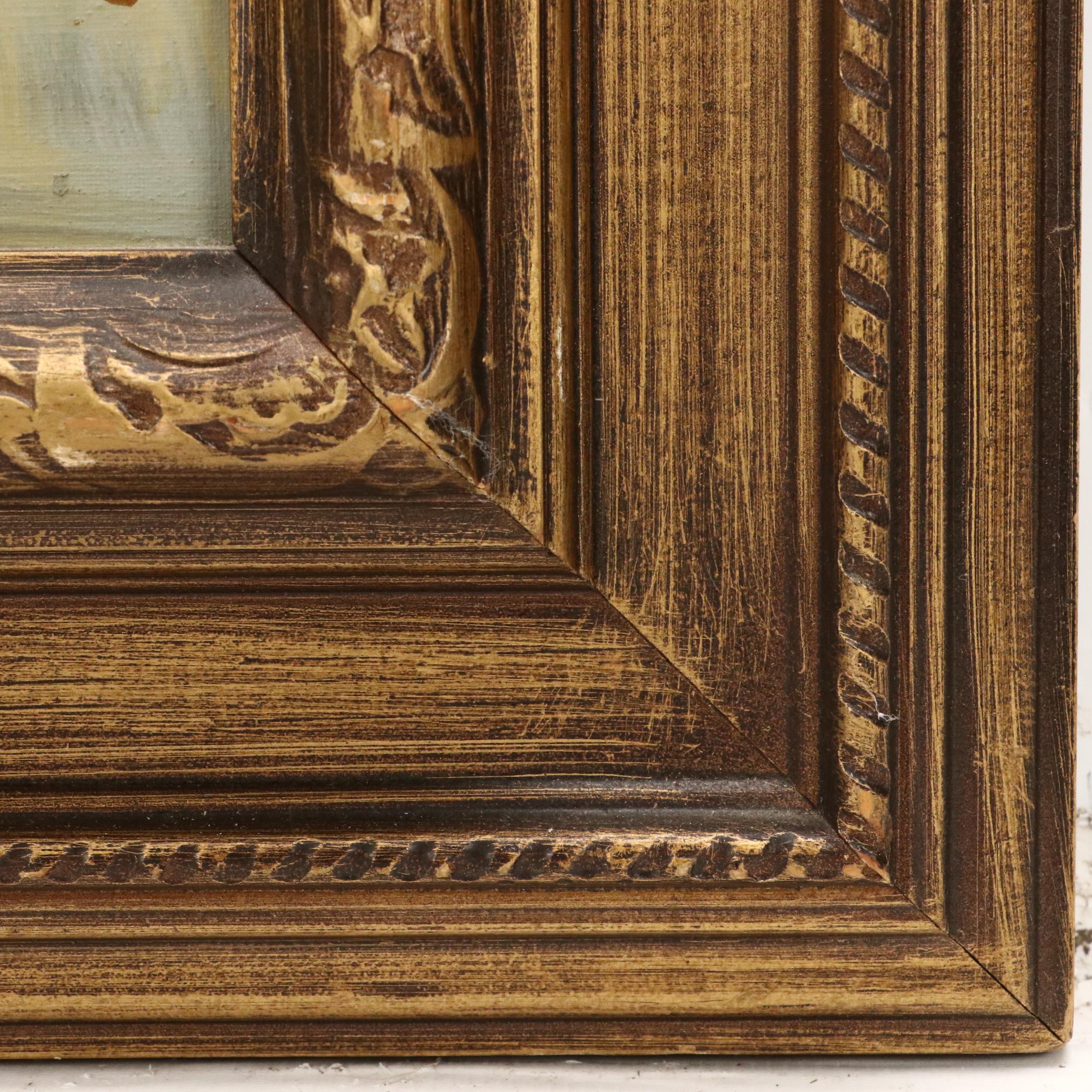 Antonio DeVity Oil Painting of Castel Sant'Angelo, 20th Century