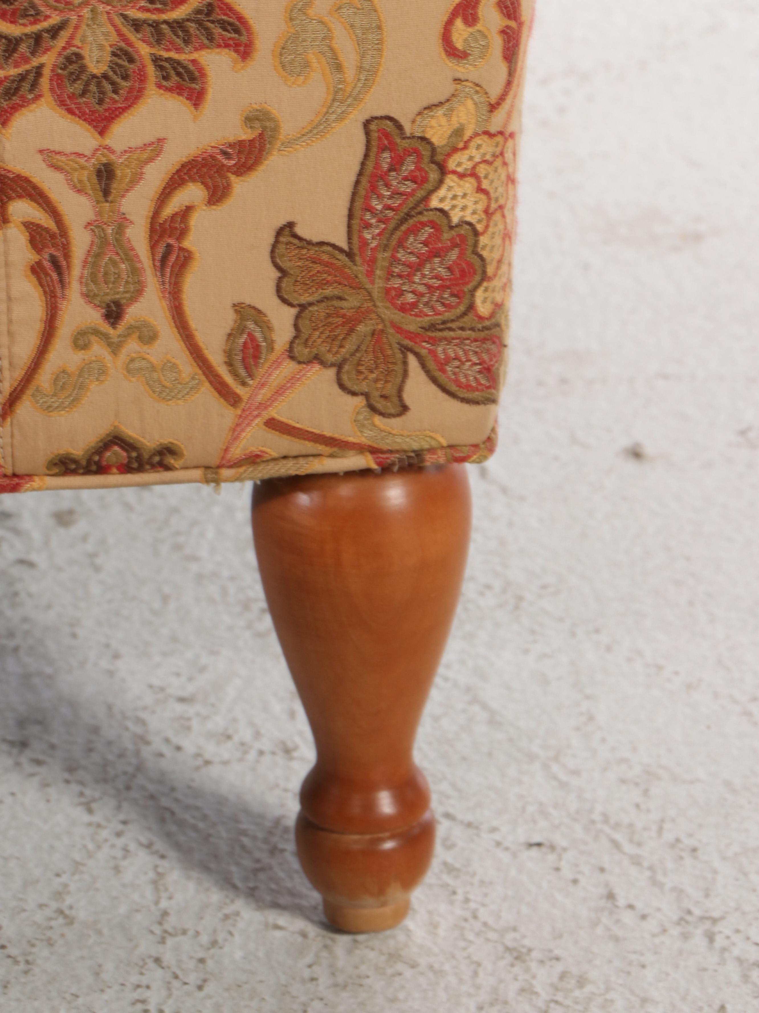 CR Laine Floral Upholstered Loveseat and Ottoman