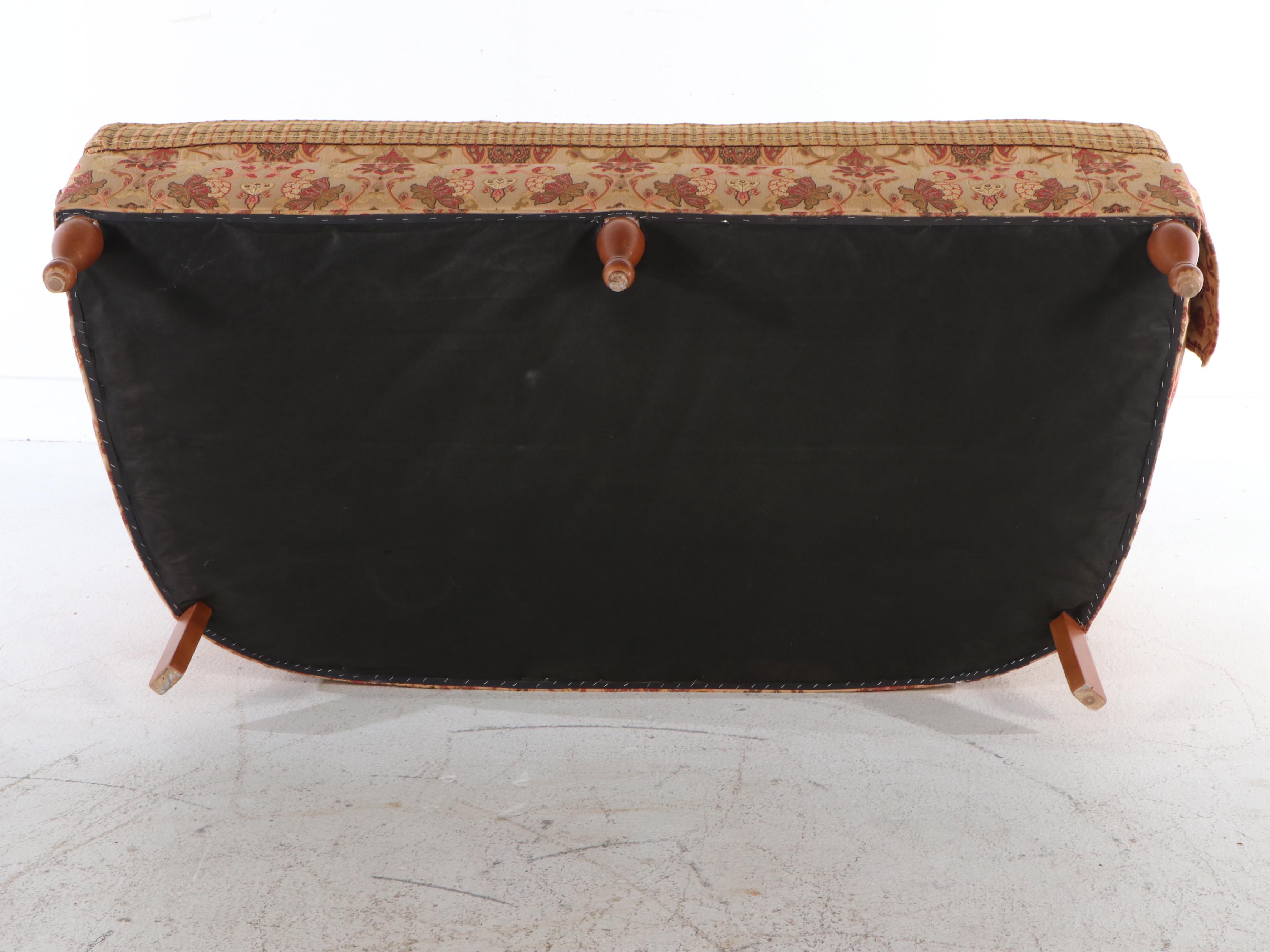 CR Laine Floral Upholstered Loveseat and Ottoman