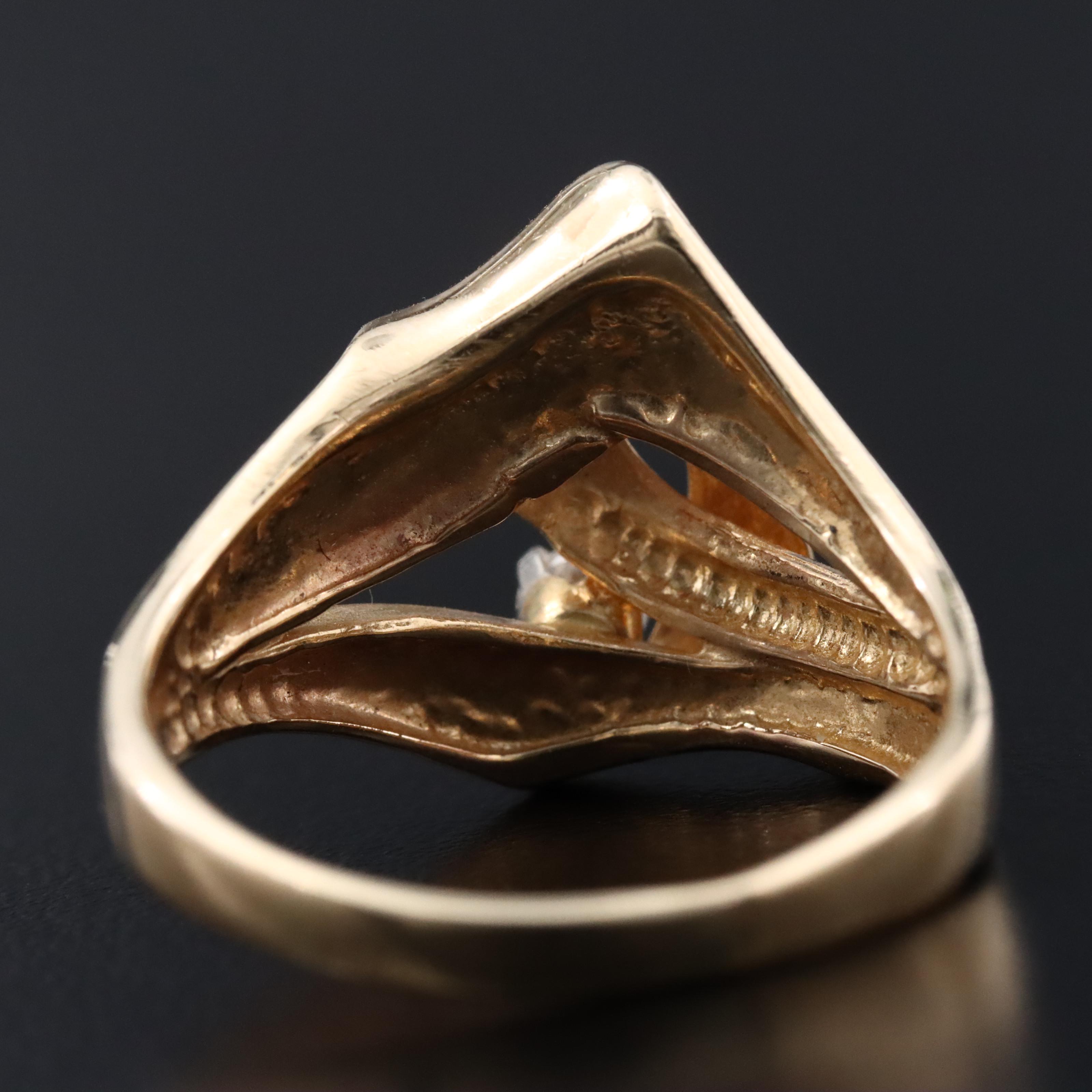 14K 0.15 CT Diamond Ring