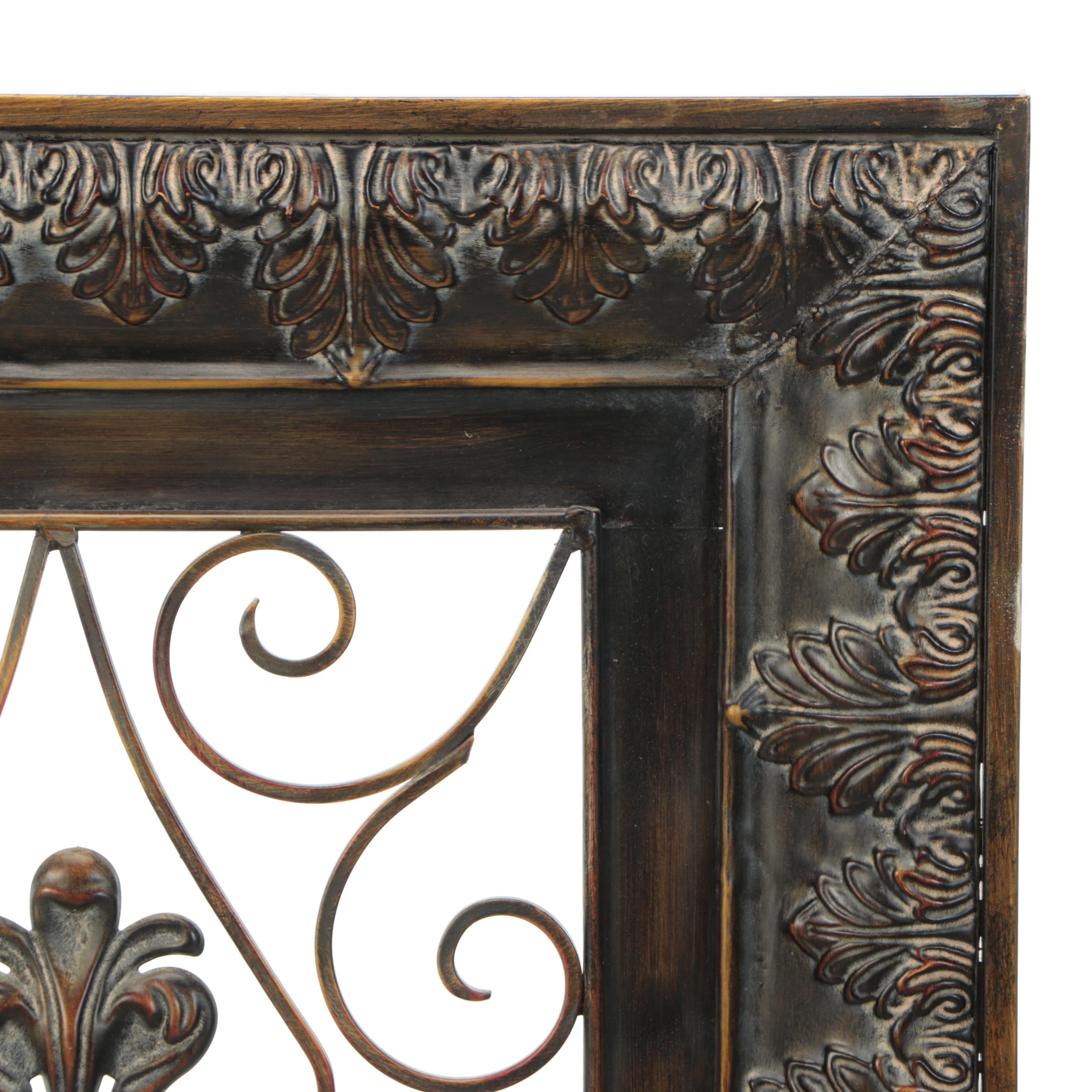 Framed Wrought Iron Wall Decor
