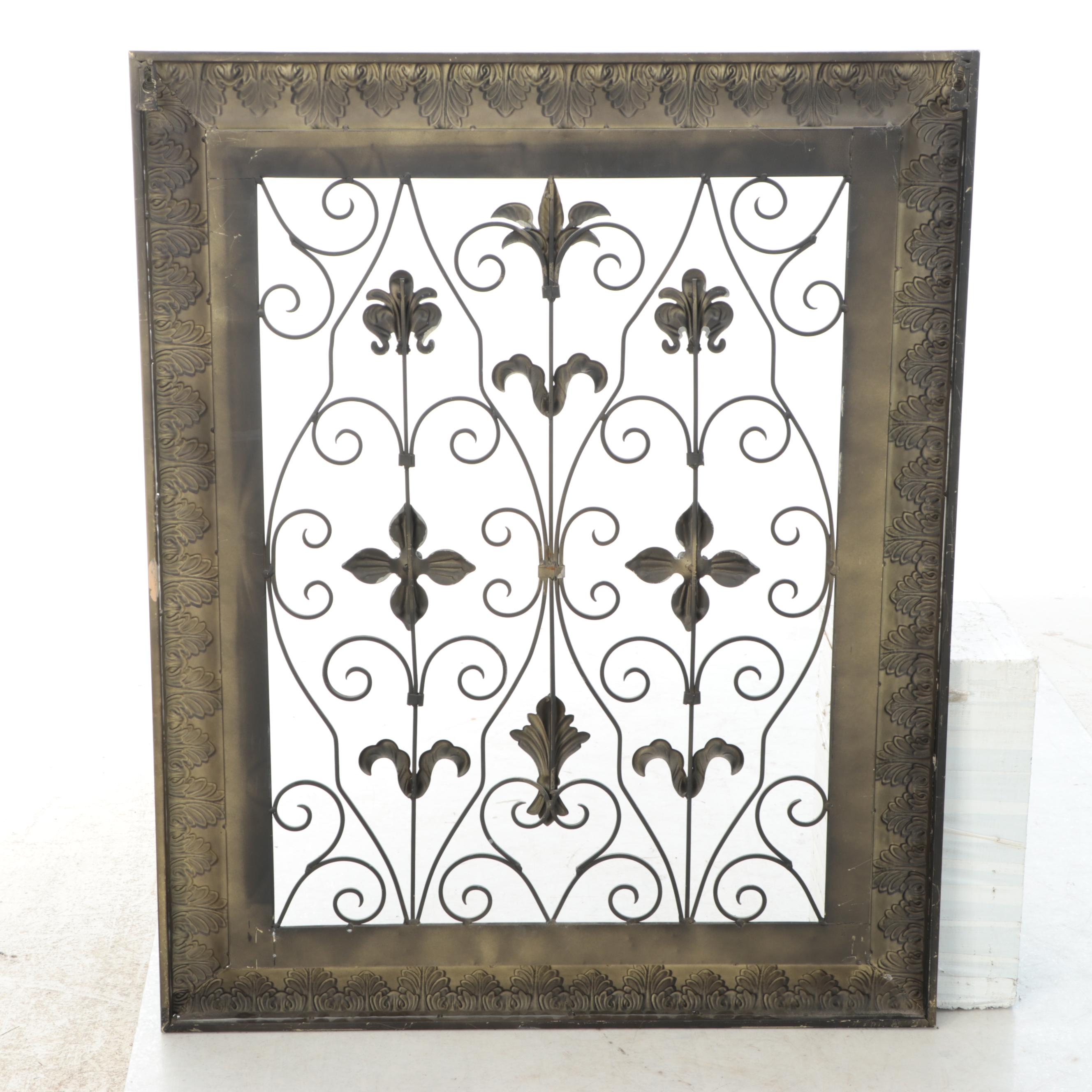 Framed Wrought Iron Wall Decor