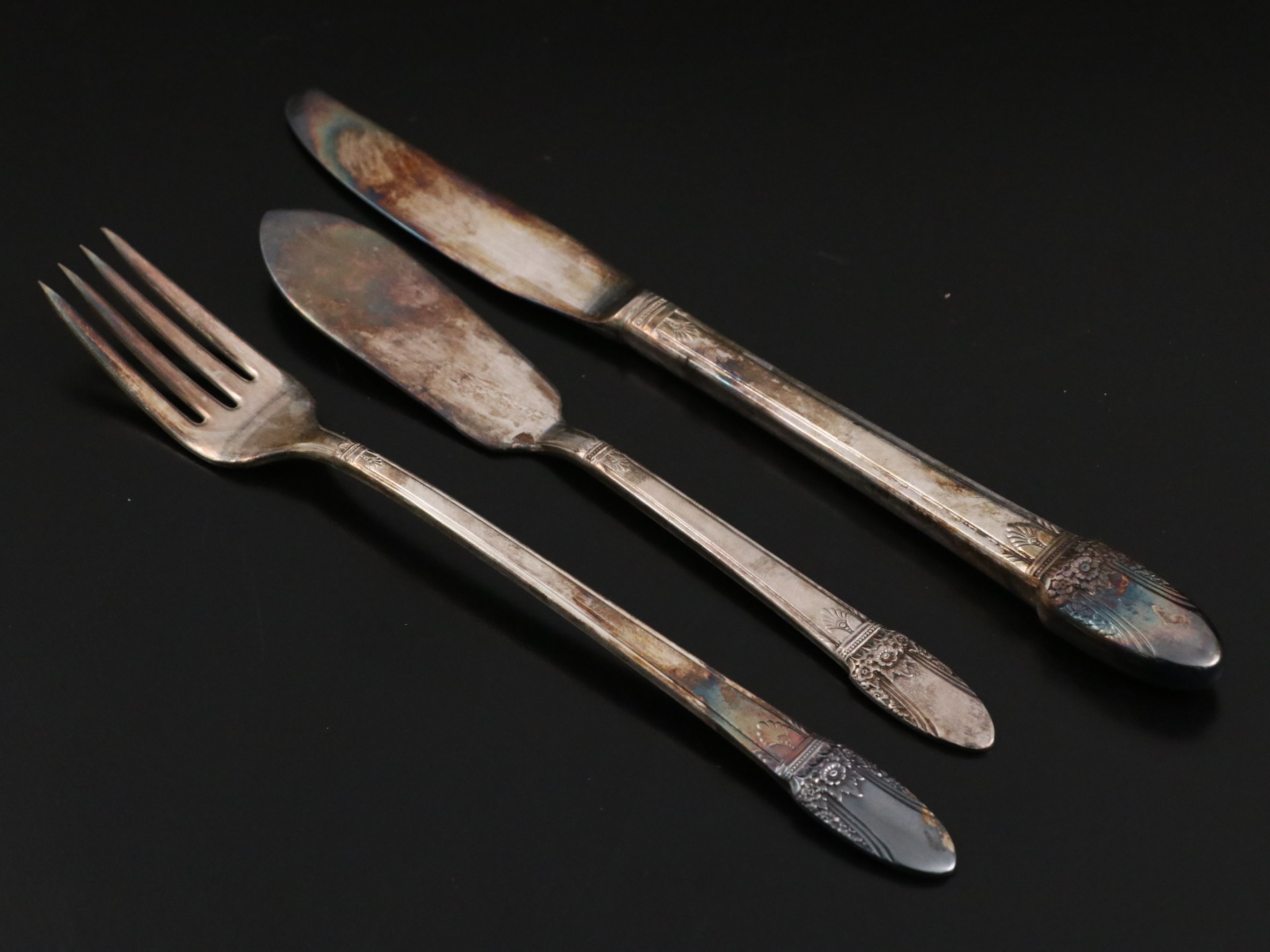 International Silver "First Love" Silver Plate Flatware, 20th Century