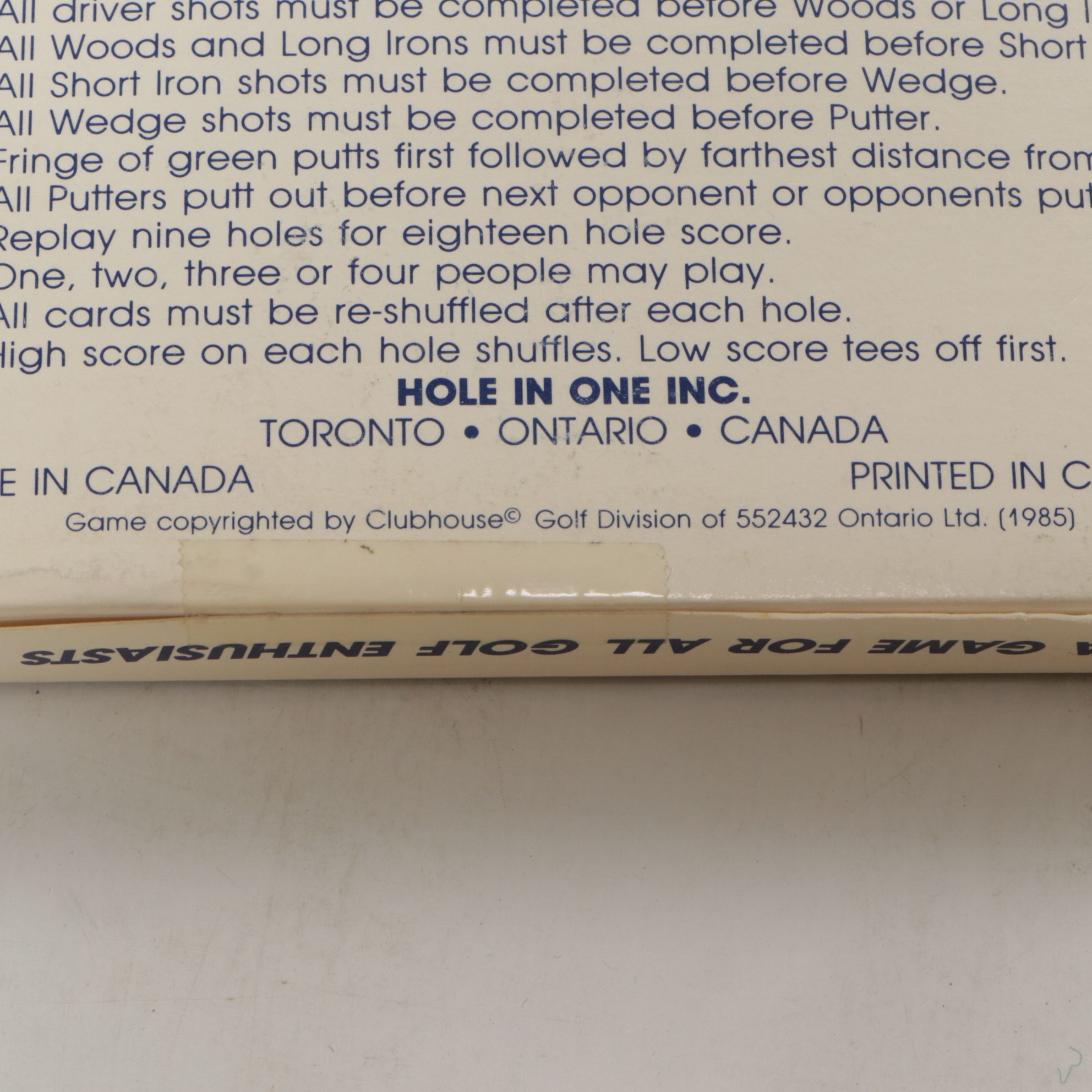 "Go For the Green" and "Fore" with "Break Par" and More Golf Games, Late 20th C.