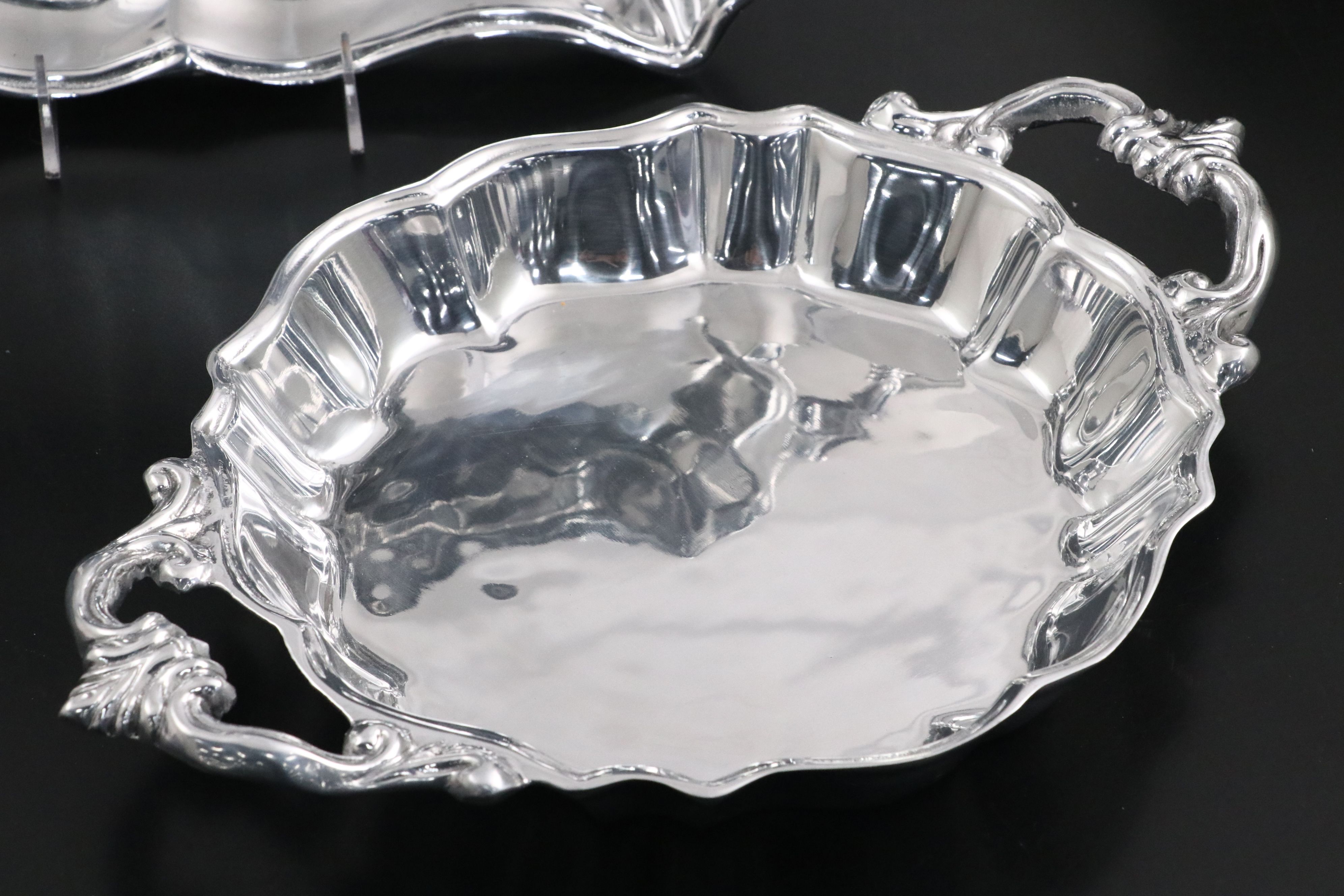 Beatriz Ball and Mariposa Metal Serving Trays with More Metal Serveware