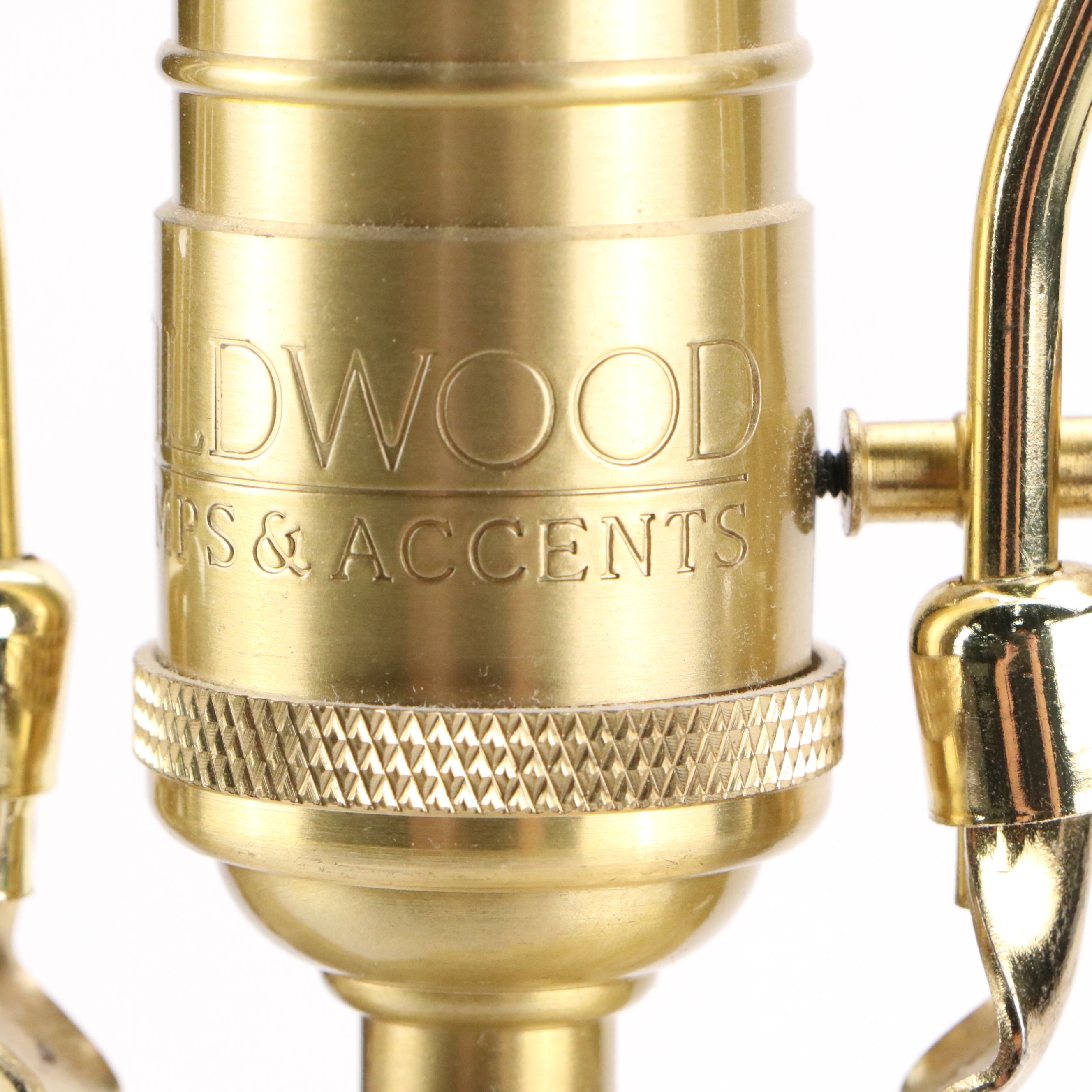 Wildwood Italian Modern Painted Lilies Table Lamp with Gingham Shade