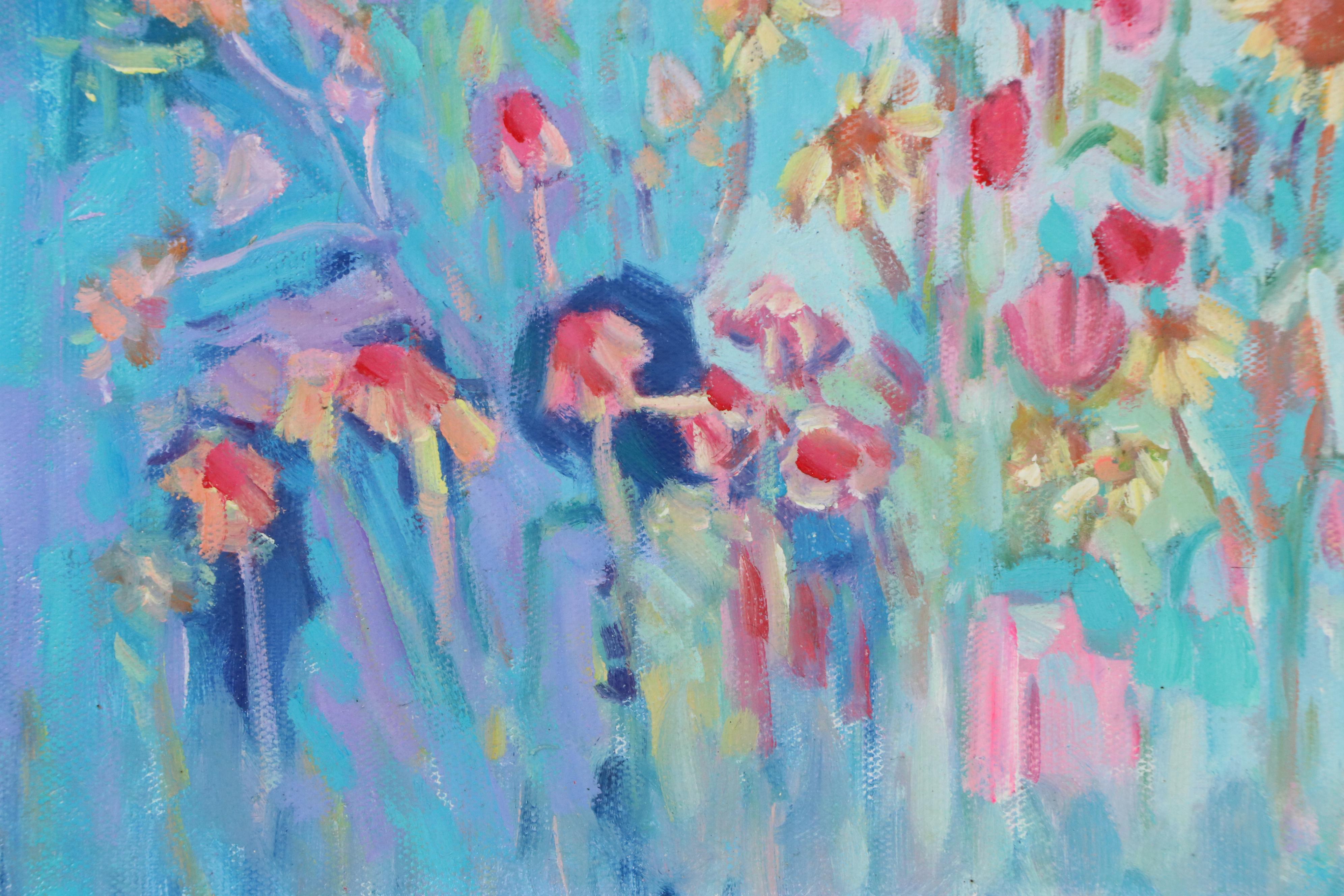 N. Ming Floral Oil Painting, 21st Century