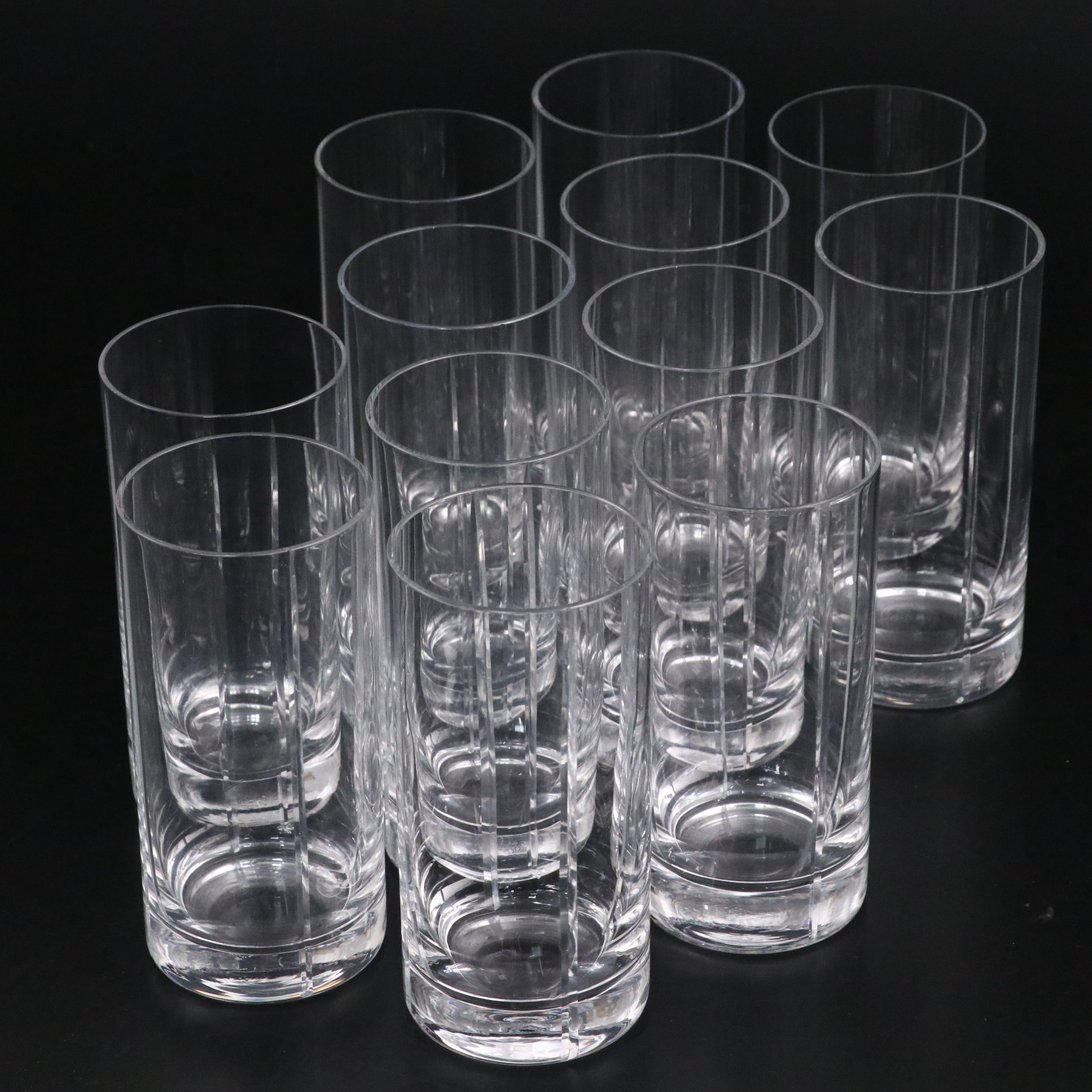 Cut Paneled Highball Glasses