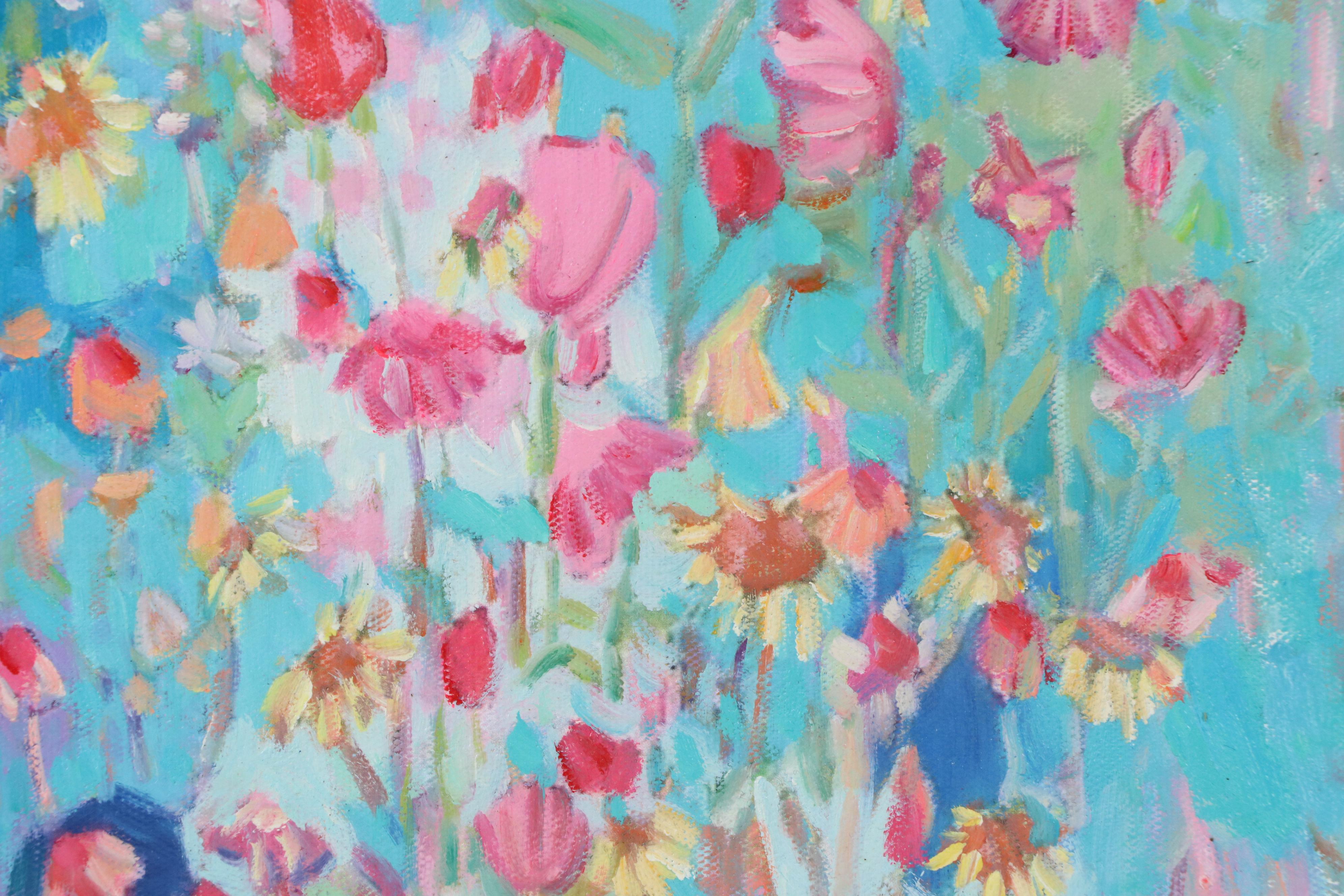 N. Ming Floral Oil Painting, 21st Century