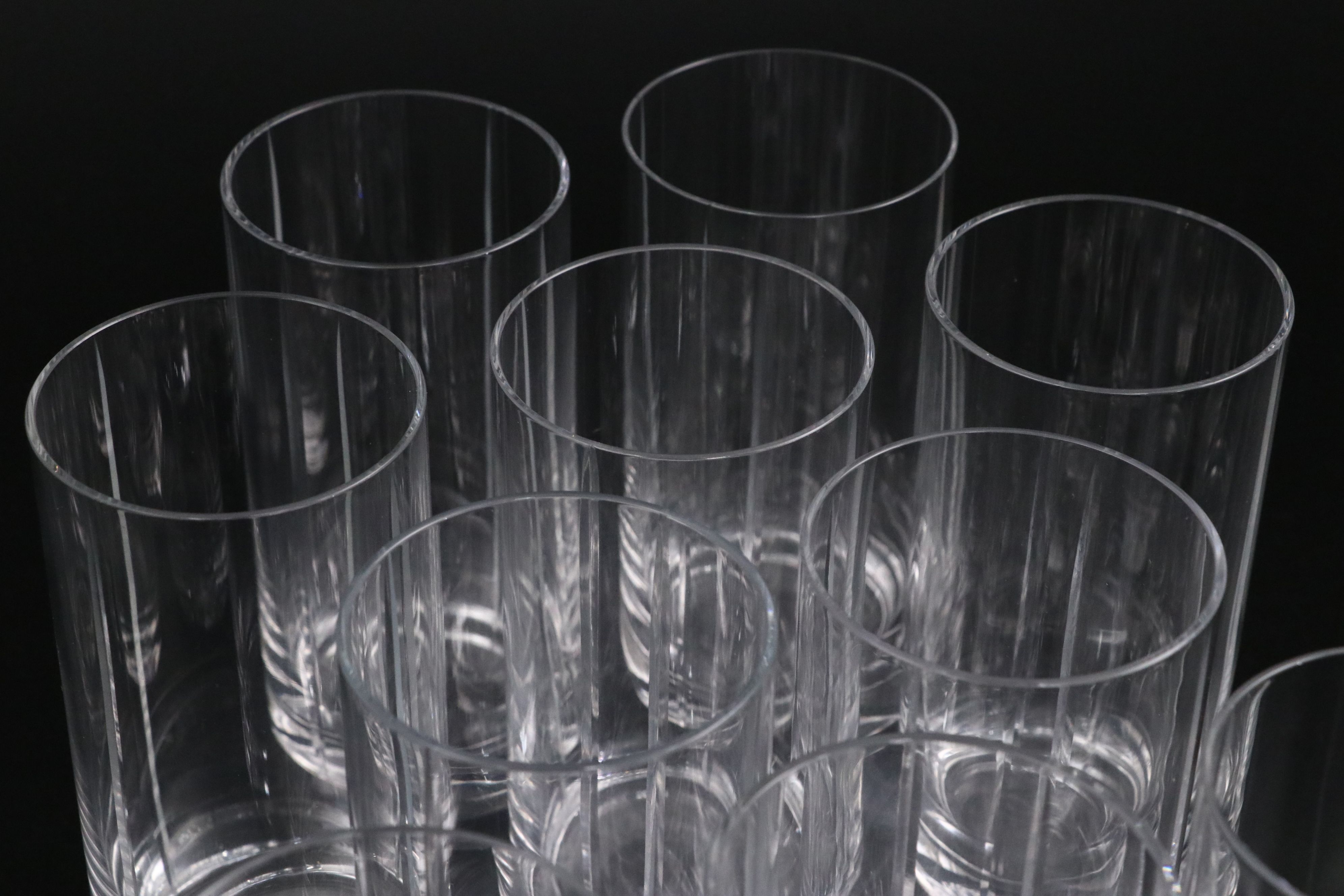 Cut Paneled Highball Glasses