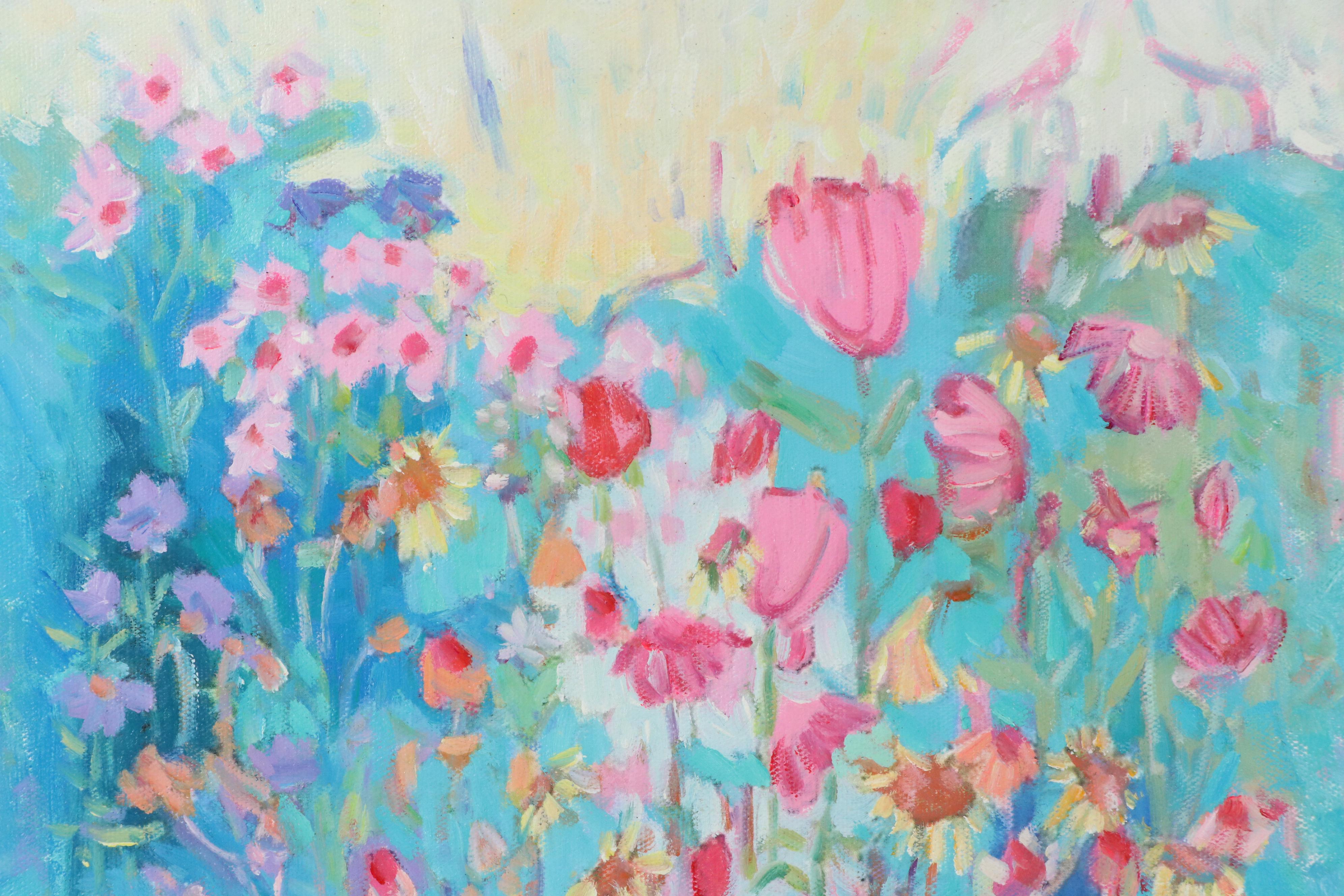 N. Ming Floral Oil Painting, 21st Century