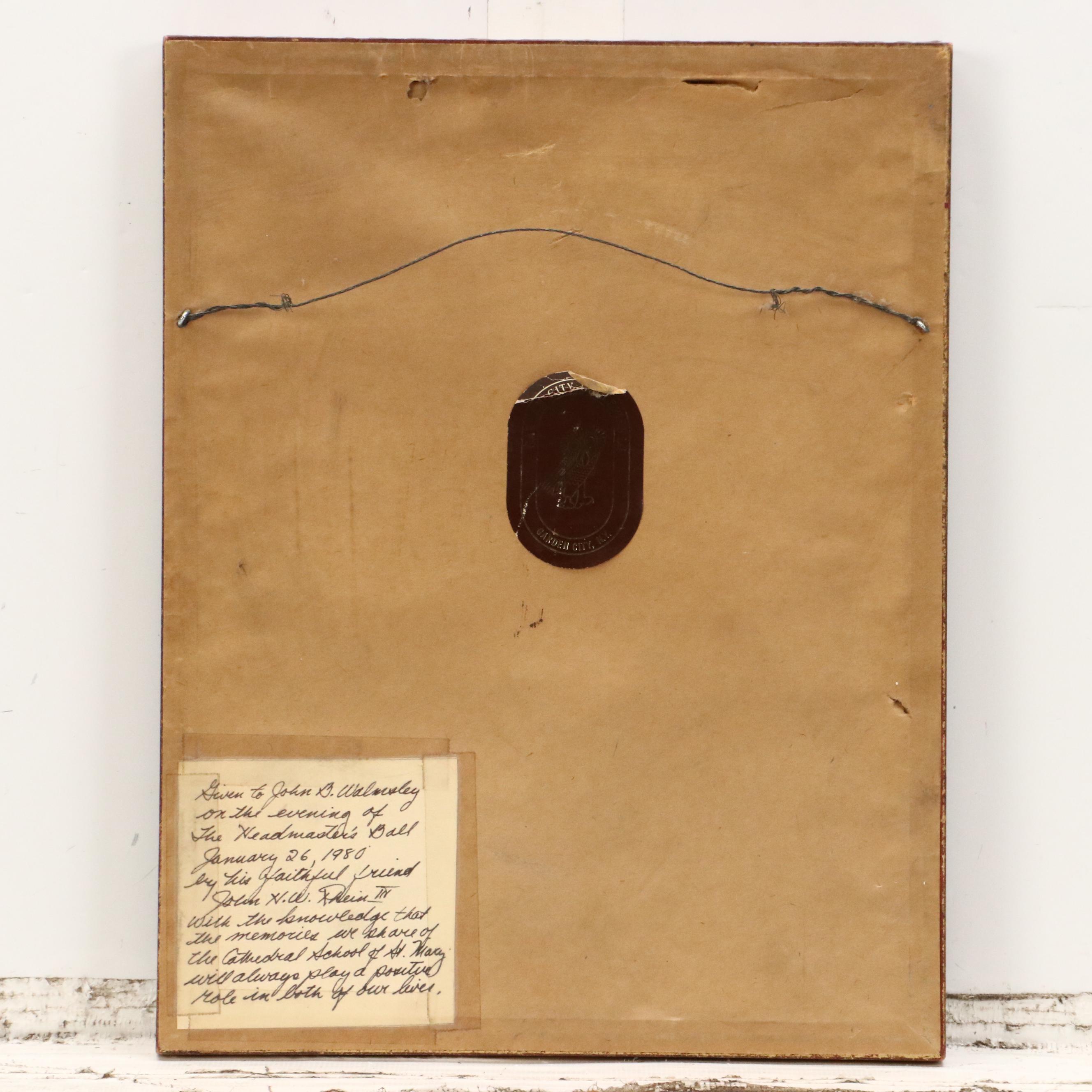 John H. W. Rhein III Ink Drawing "The Cross and Parapet," 1980