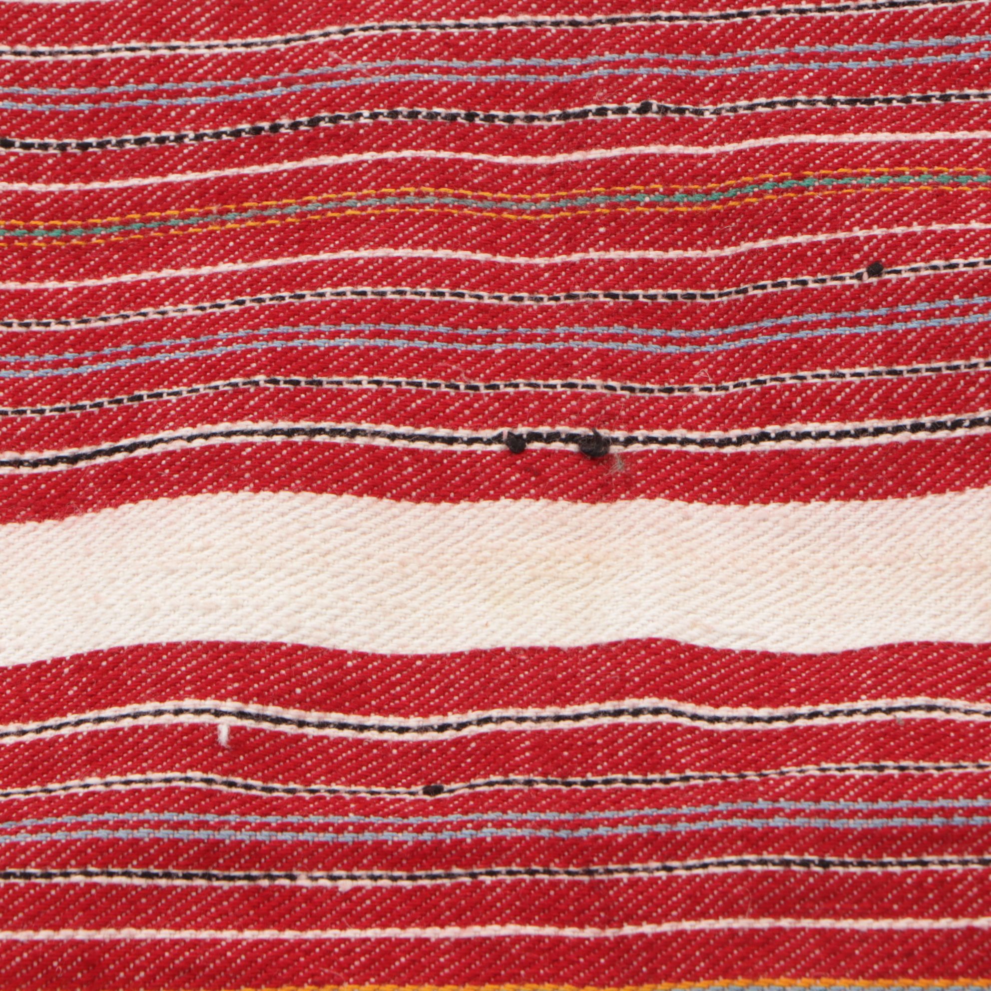 Red Striped Woven Linen Grain Sack