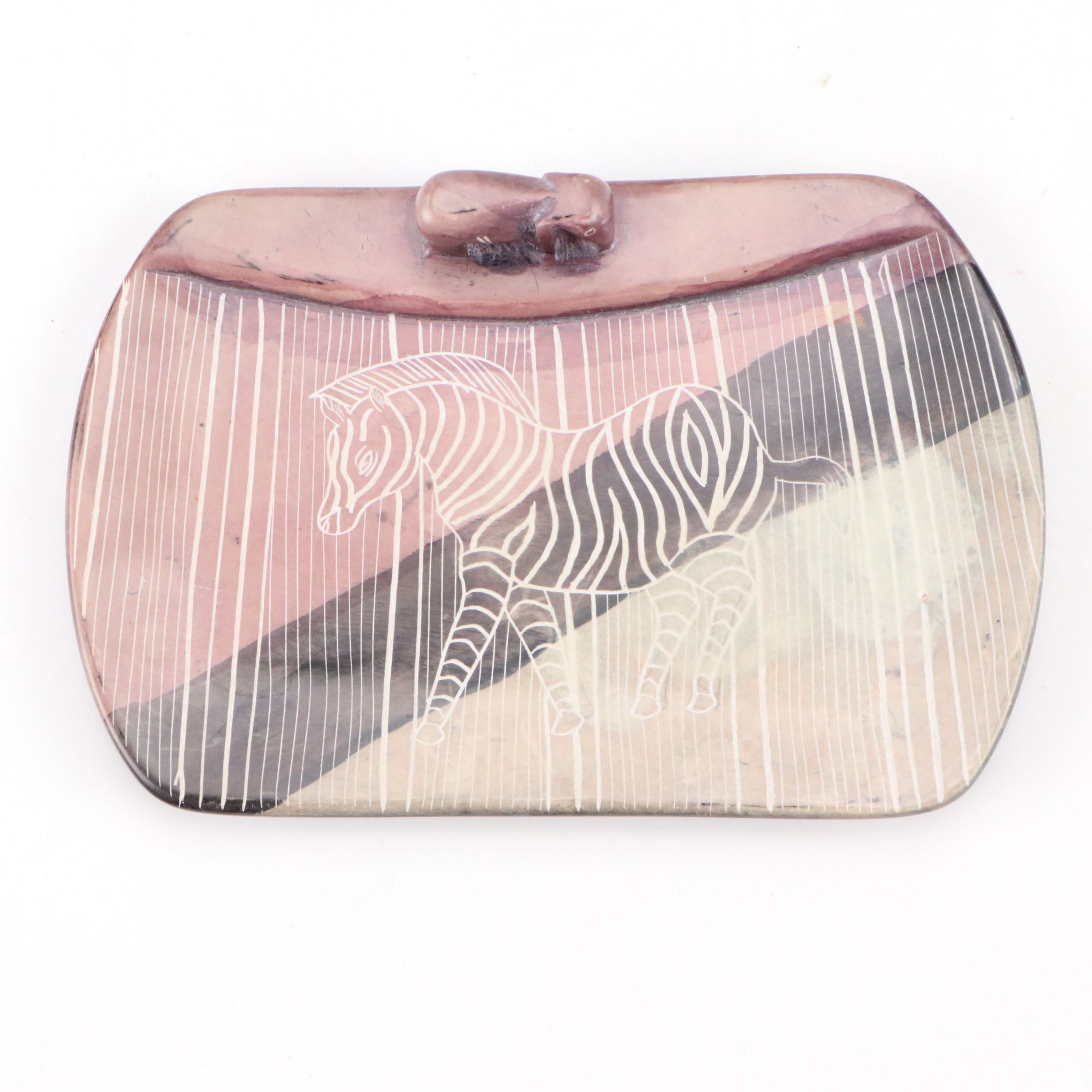 Dayle Rushall for Pacific Coast Safari Style Ceramic Lamp, Kenyan Soapstone Dish