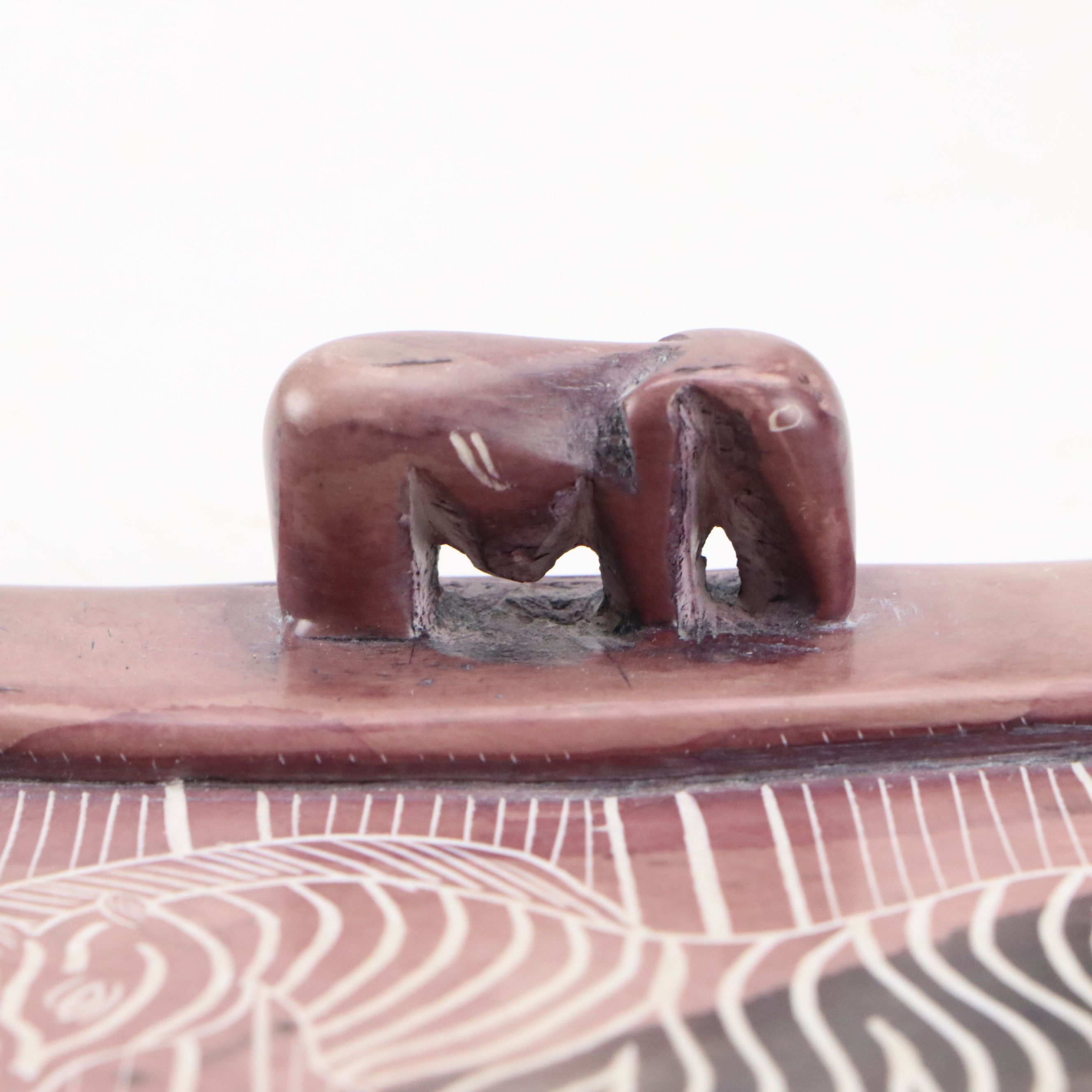 Dayle Rushall for Pacific Coast Safari Style Ceramic Lamp, Kenyan Soapstone Dish