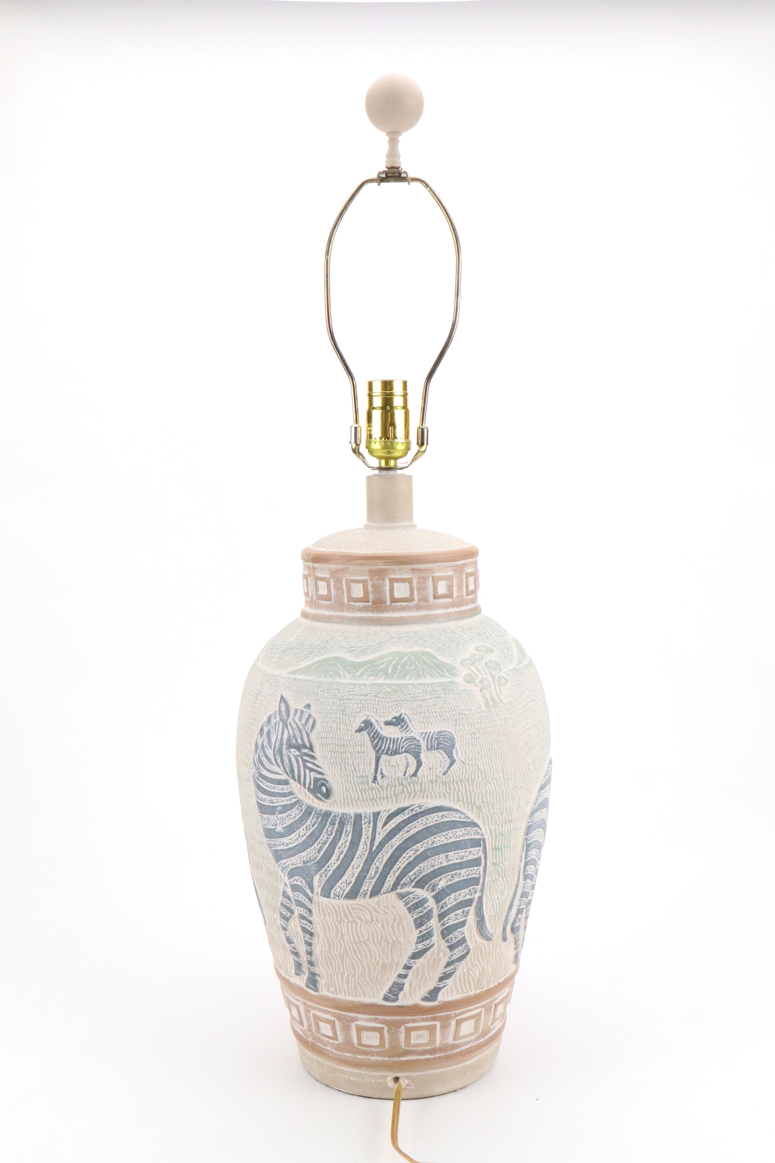 Dayle Rushall for Pacific Coast Safari Style Ceramic Lamp, Kenyan Soapstone Dish