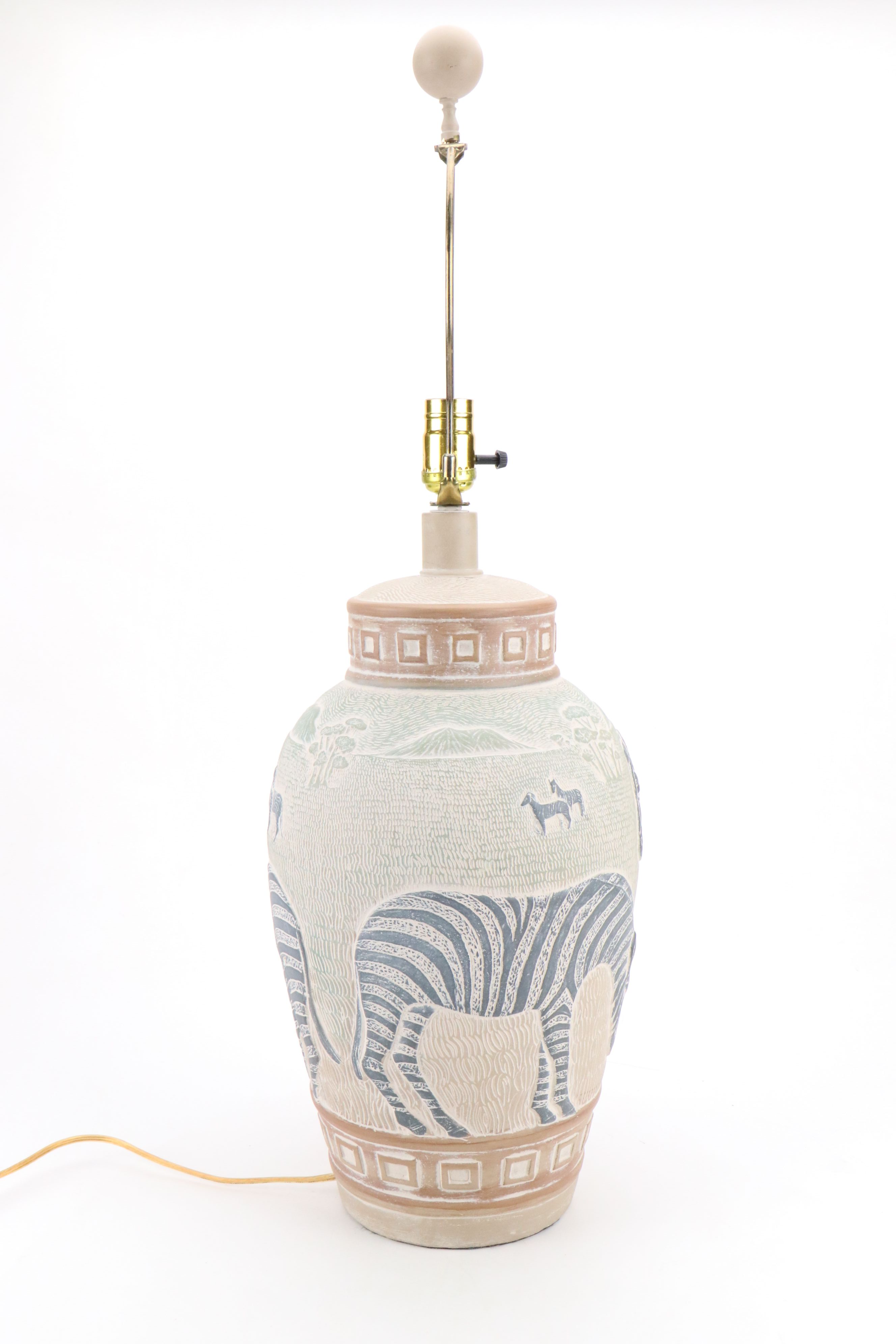 Dayle Rushall for Pacific Coast Safari Style Ceramic Lamp, Kenyan Soapstone Dish