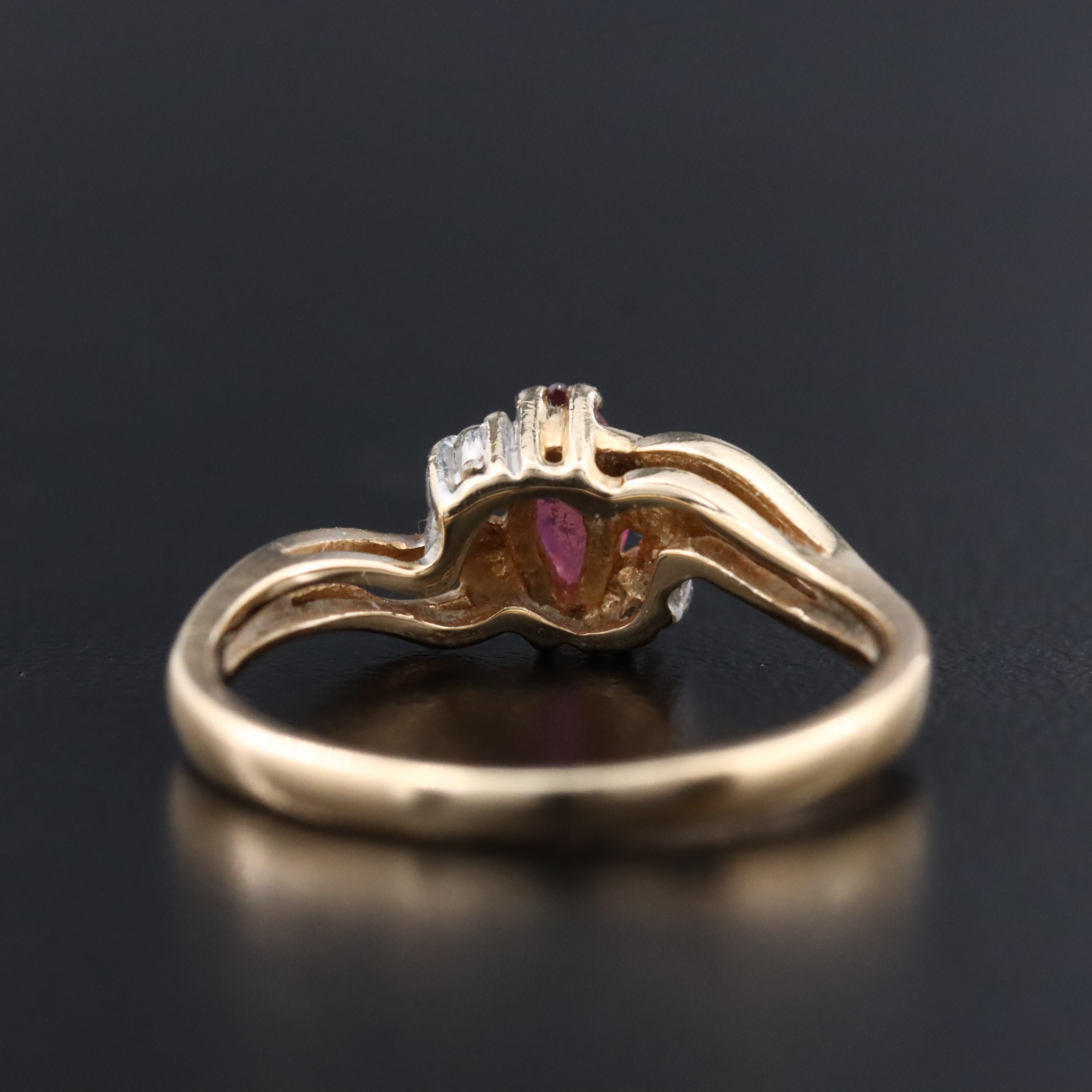 14K Ruby and Diamond Ring