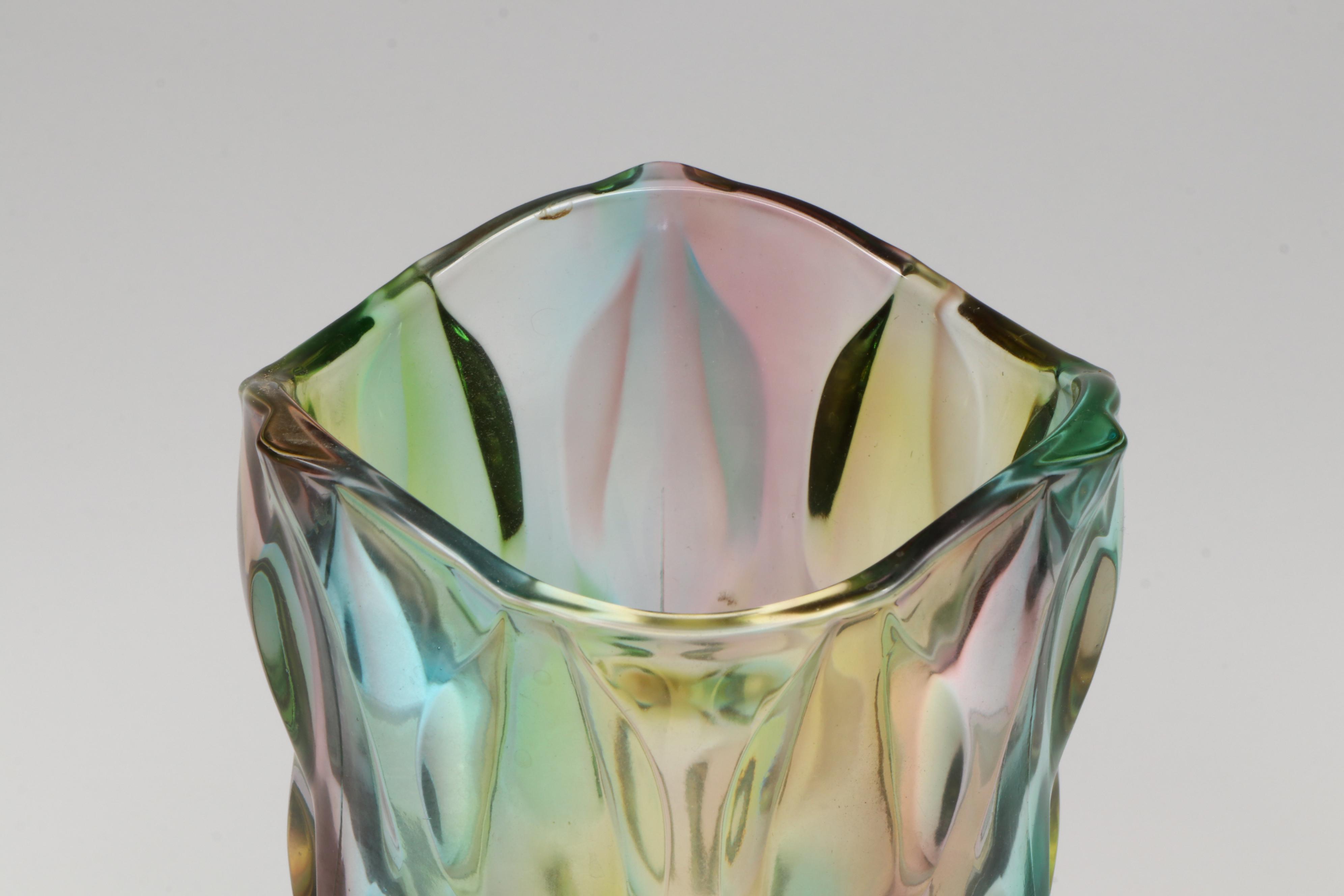 Murano Blown Glass Napkin Holder with Other Blown Glass Bowl and Vase