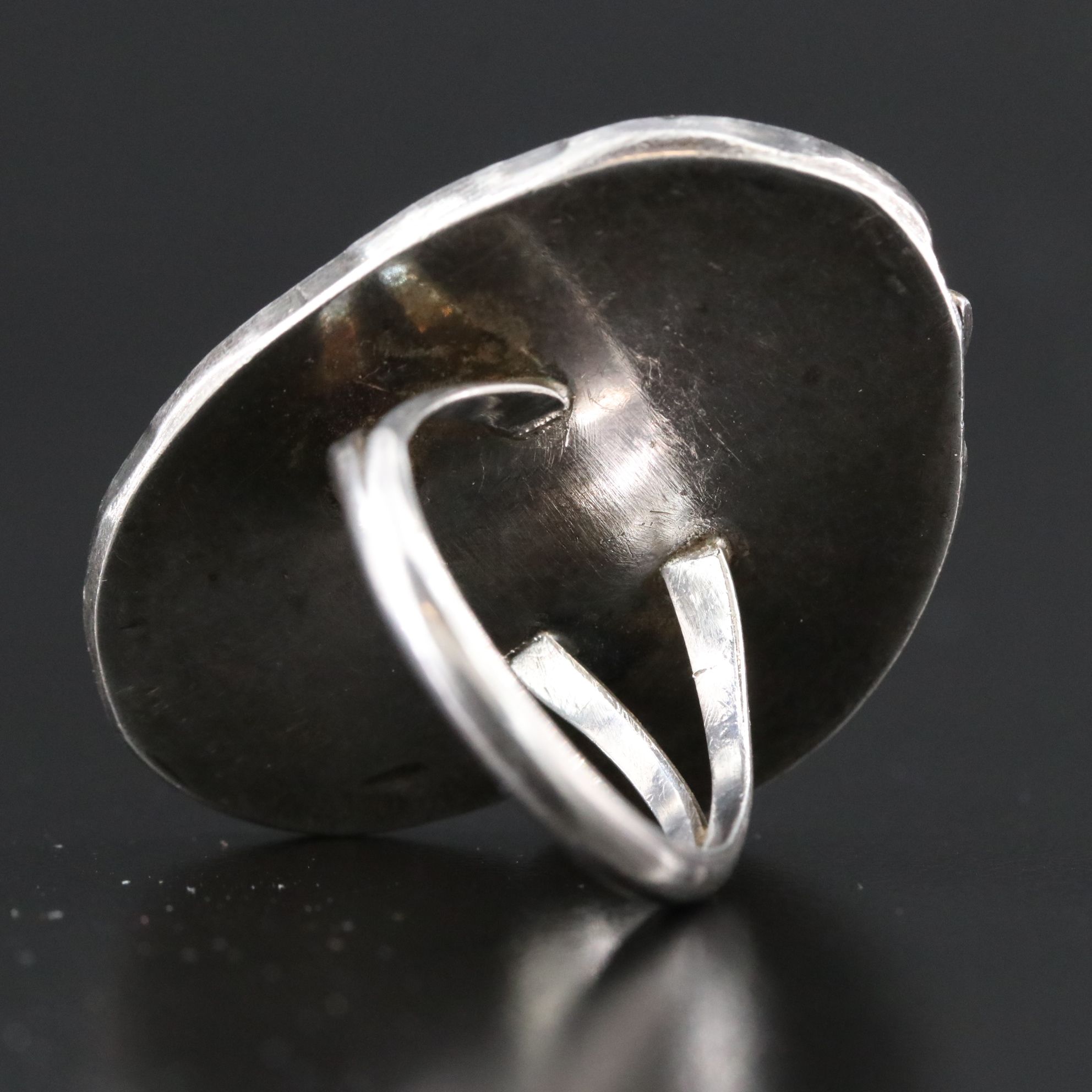 Southwestern Sterling Turquoise Appliqué Ring