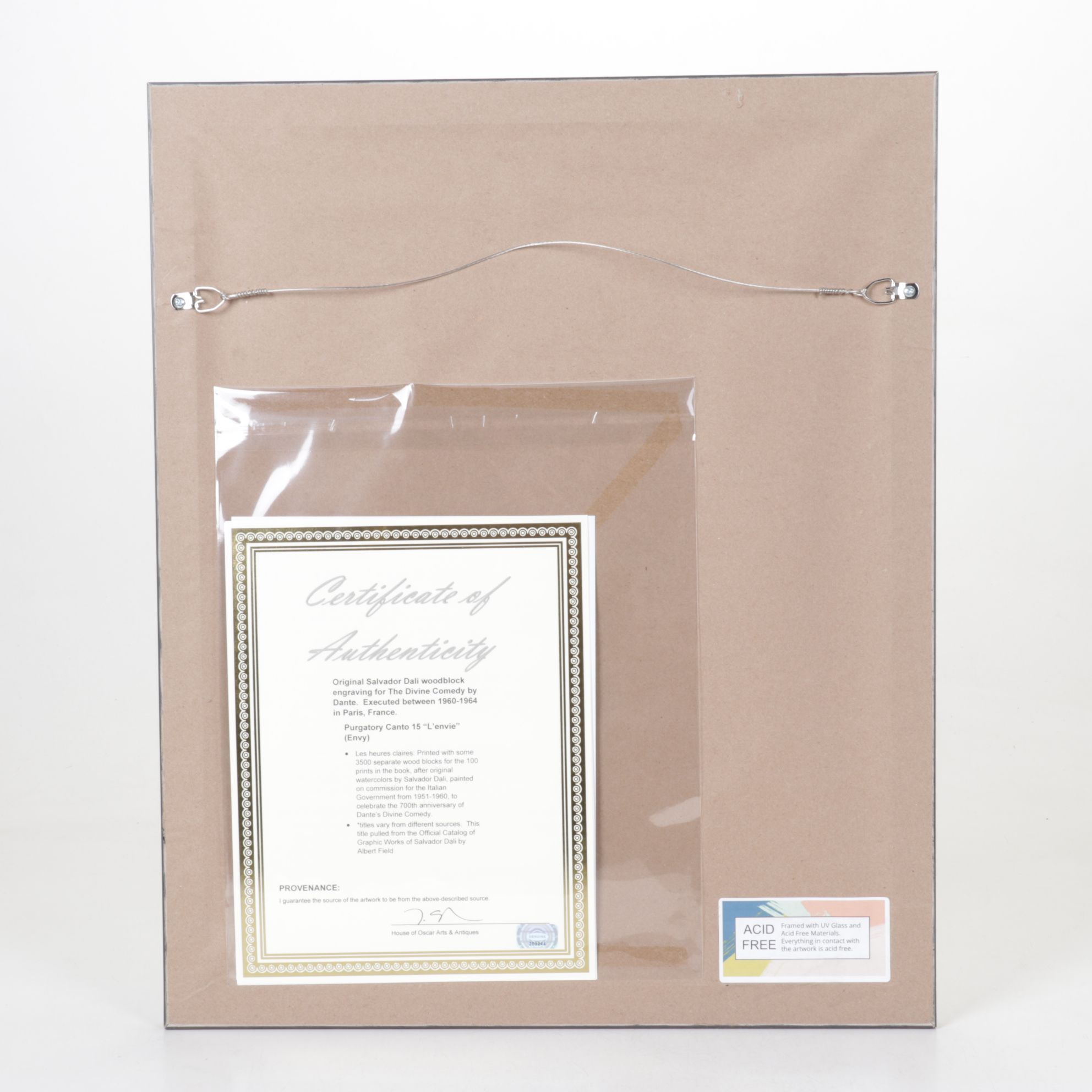 Salvador Dalí Wood Engraving "L'Envie"