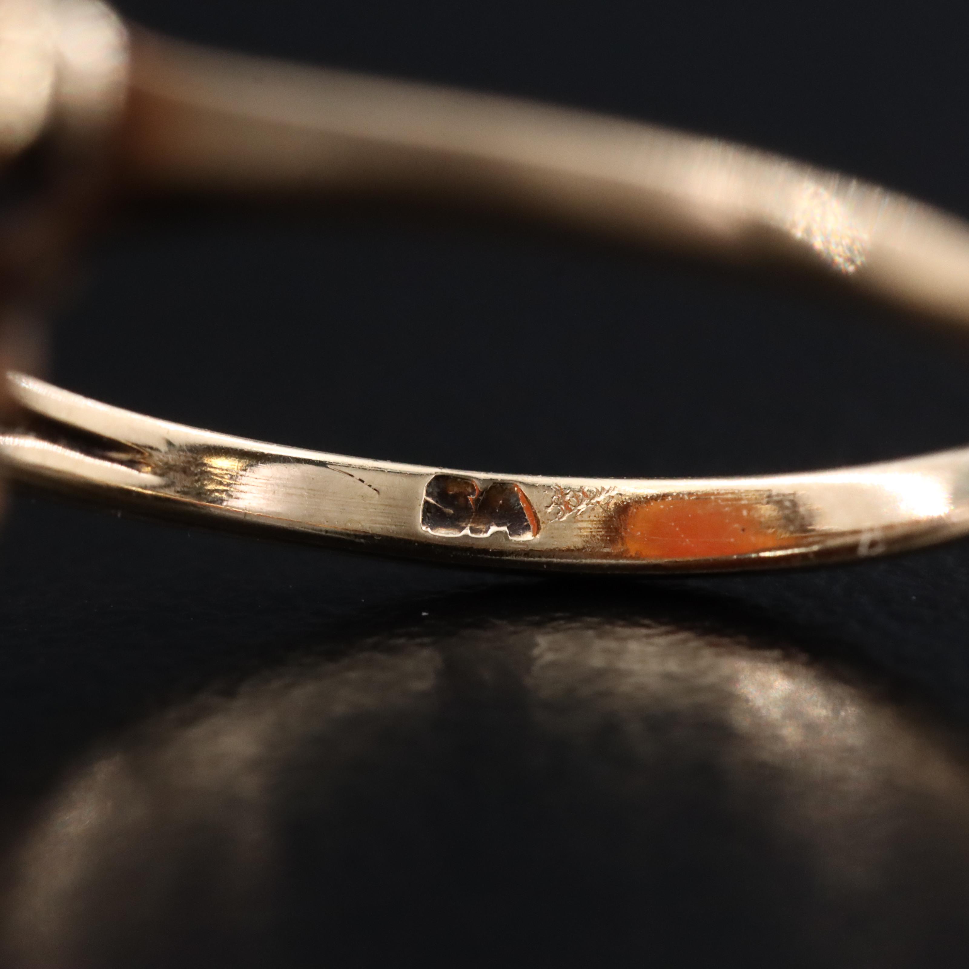 Vintage 10K Shell Cameo Ring