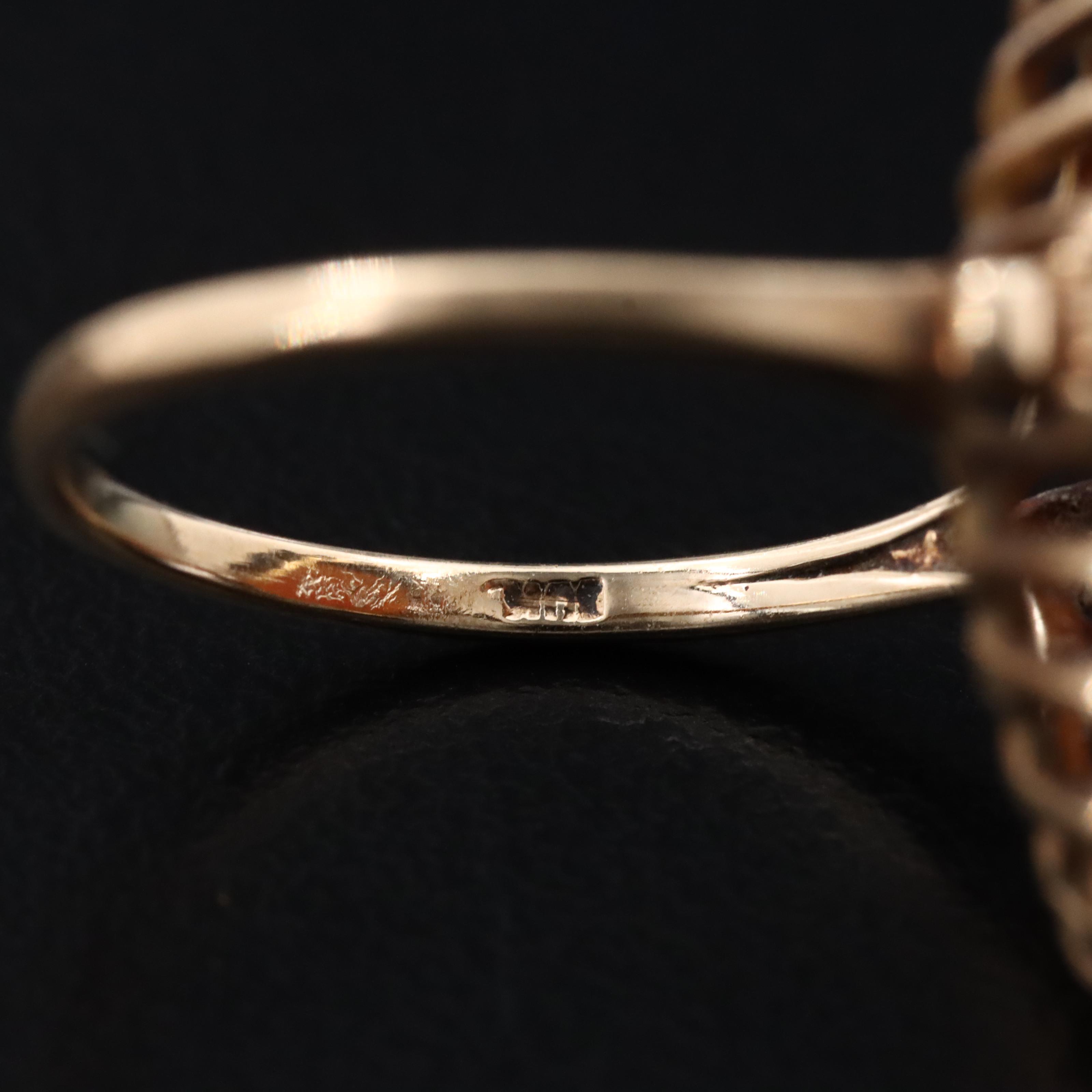 Vintage 10K Shell Cameo Ring