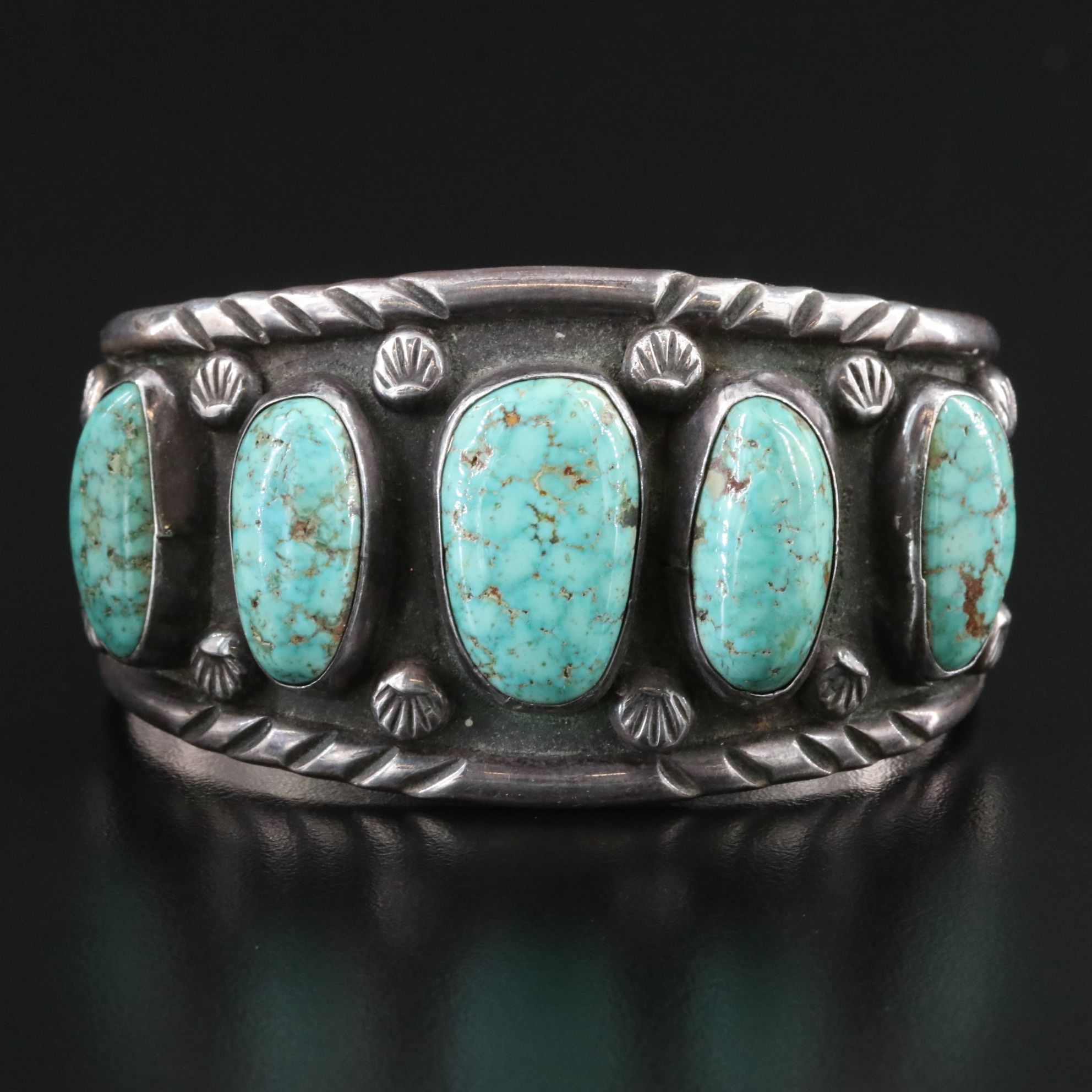 Southwestern Sterling Turquoise Cuff
