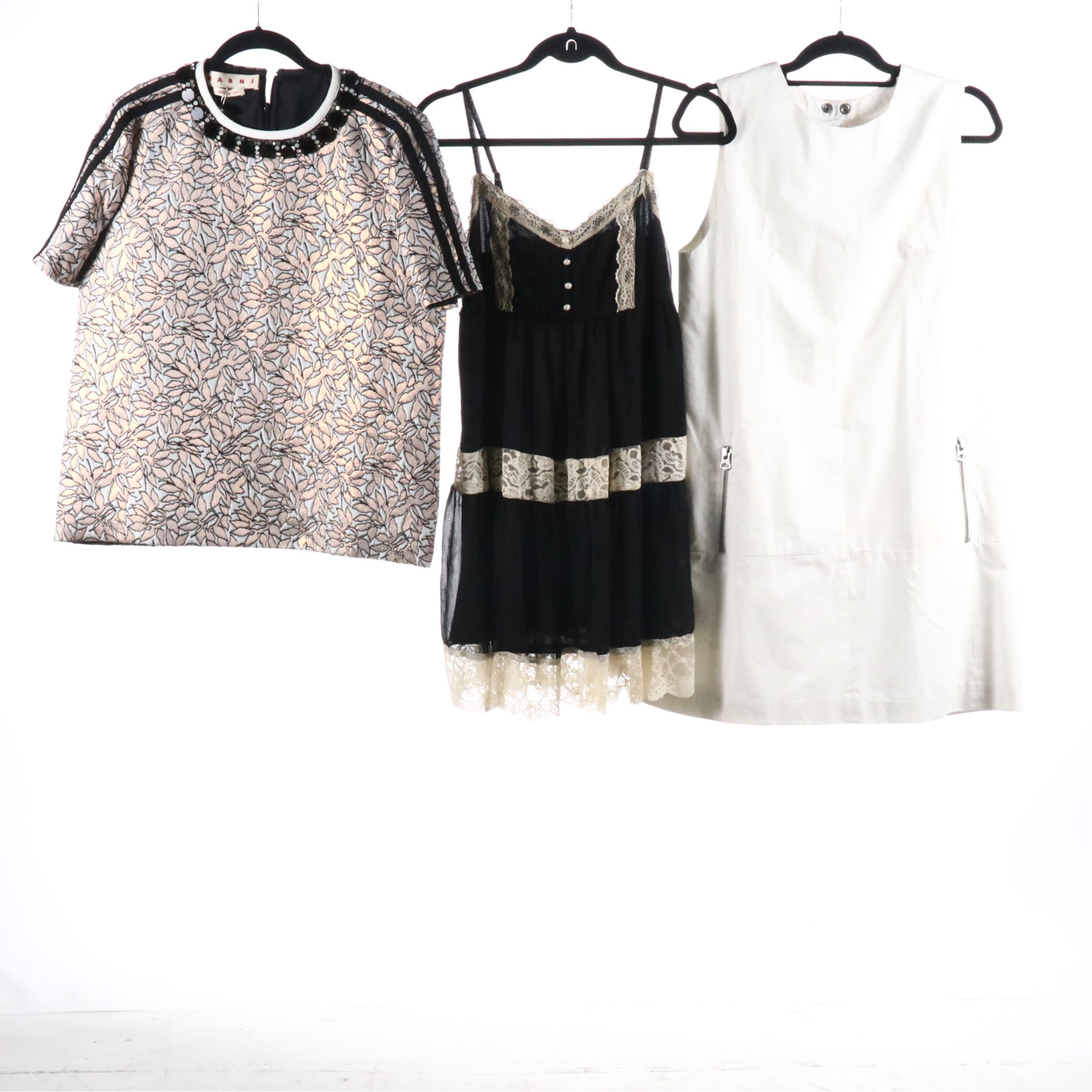 Acne Studios Chow Shift Dress, Marni Floral Embroidered Wool Boxy Blouse & More